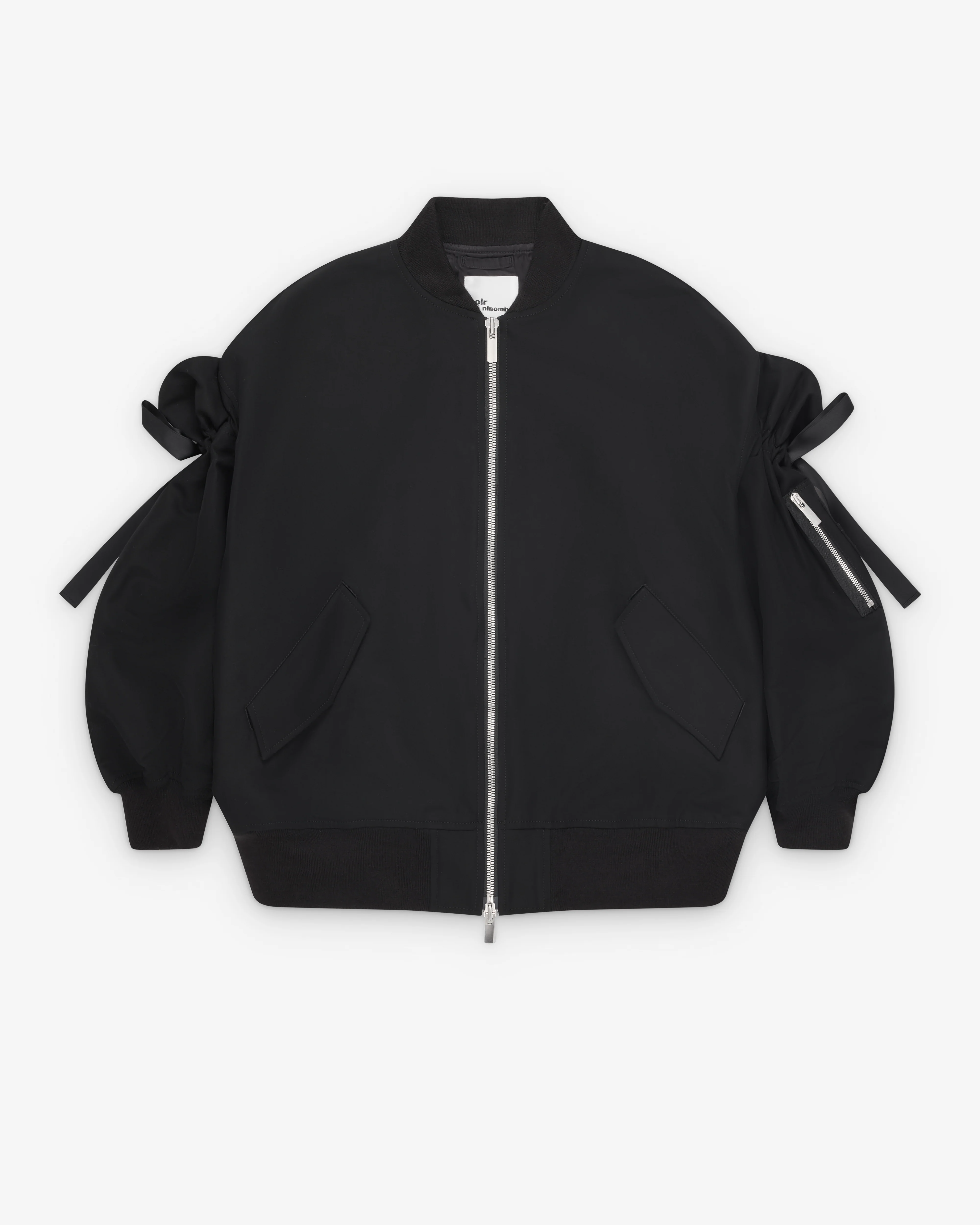 Noir Kei Ninomiya - Women's Cotton Bow Bomber Jacket - (Black)