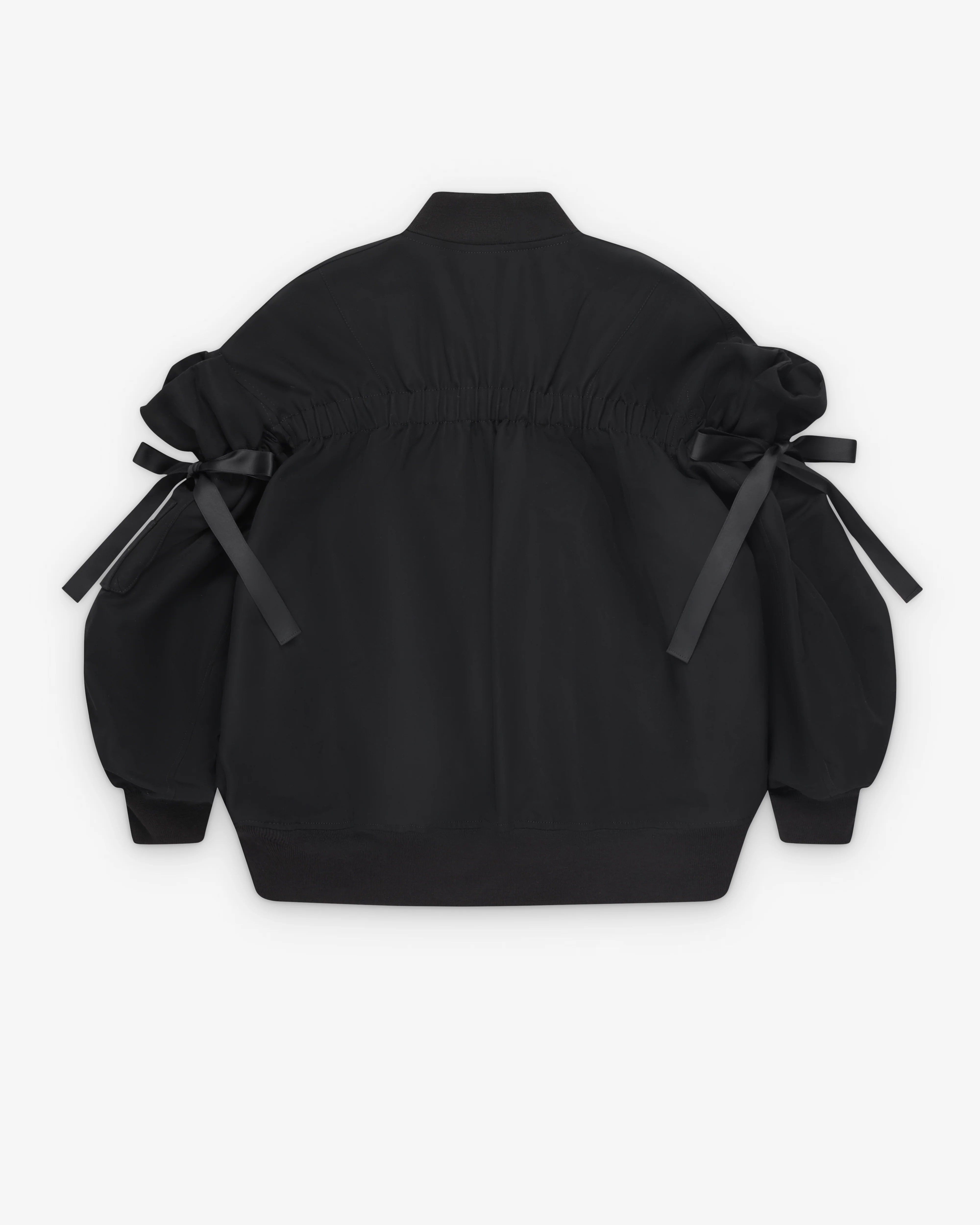 Noir Kei Ninomiya - Women's Cotton Bow Bomber Jacket - (Black)