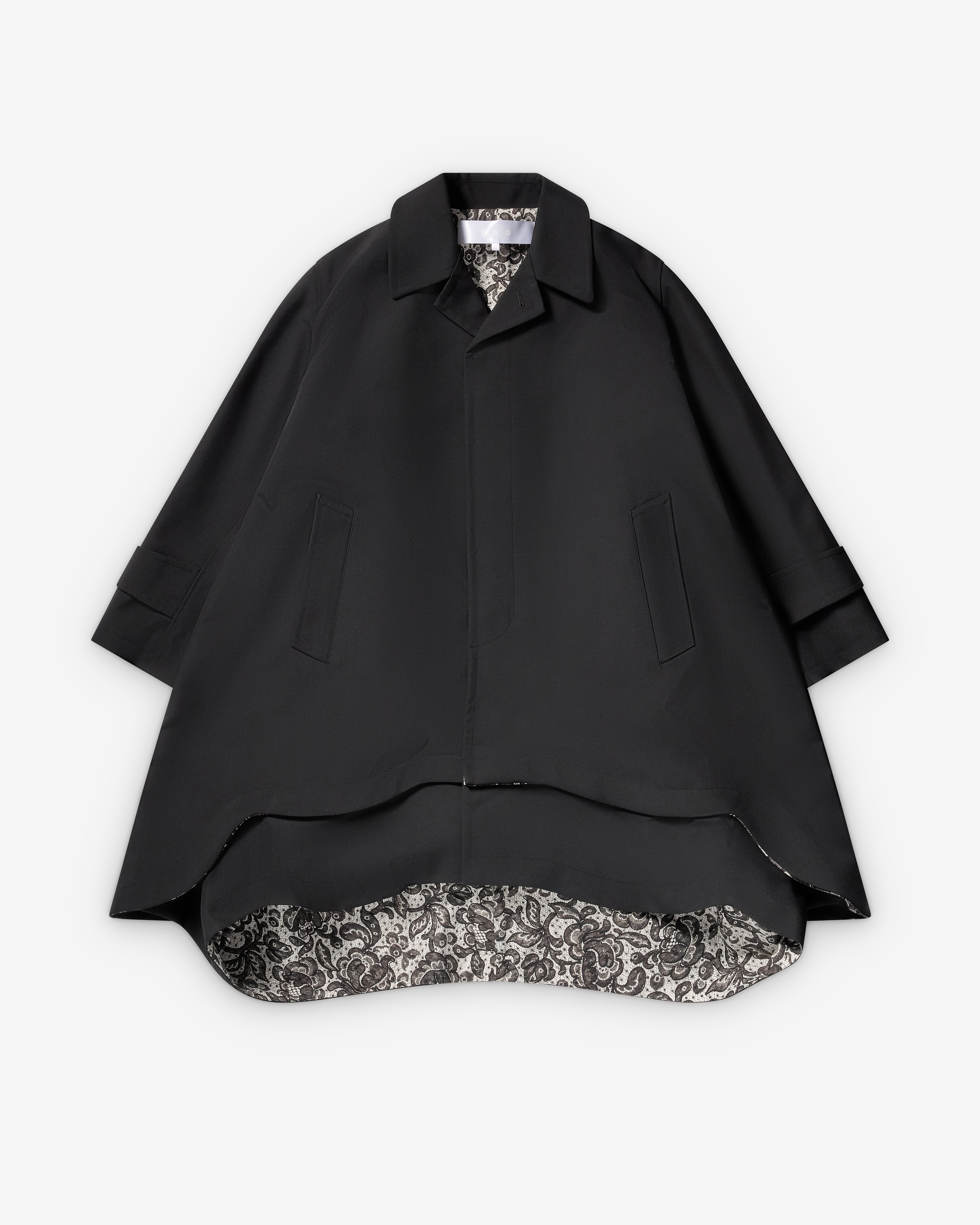 Tao - Women's Double Layer Coat - (Black)