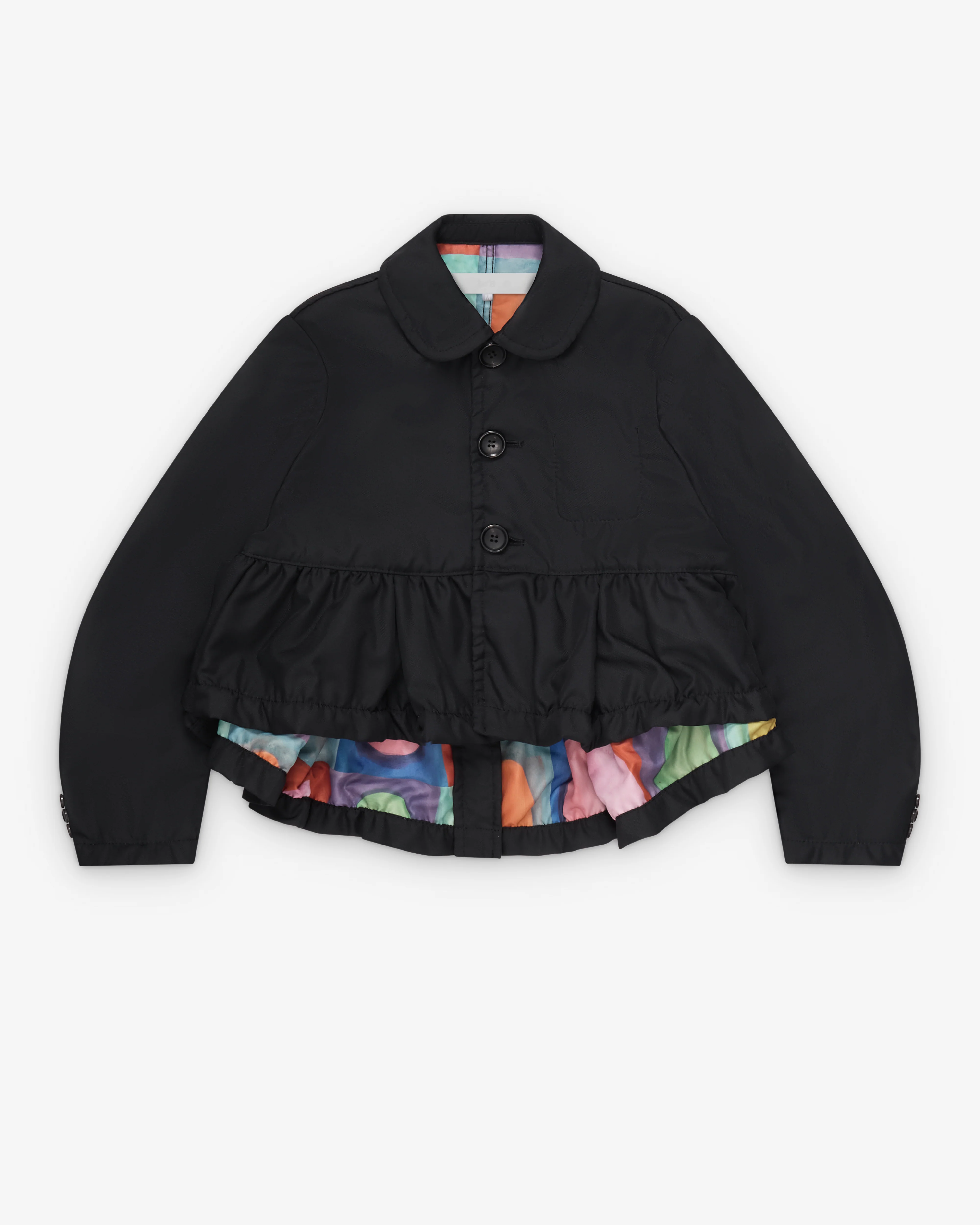 Tao - Women's Cropped Peter Pan Collar Jacket - (Black)
