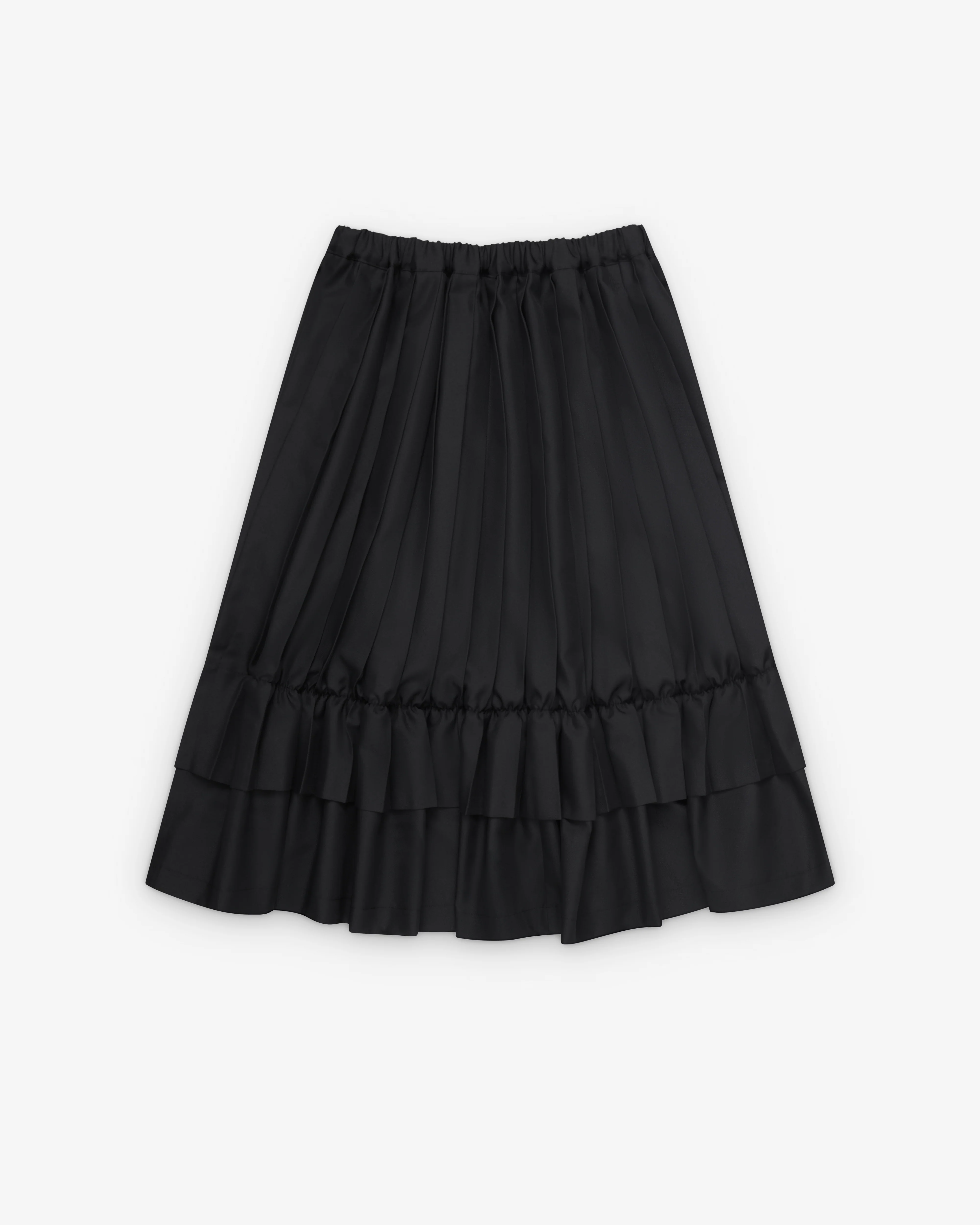 Tao - Women's Layered Pleated Skirt - (Black)