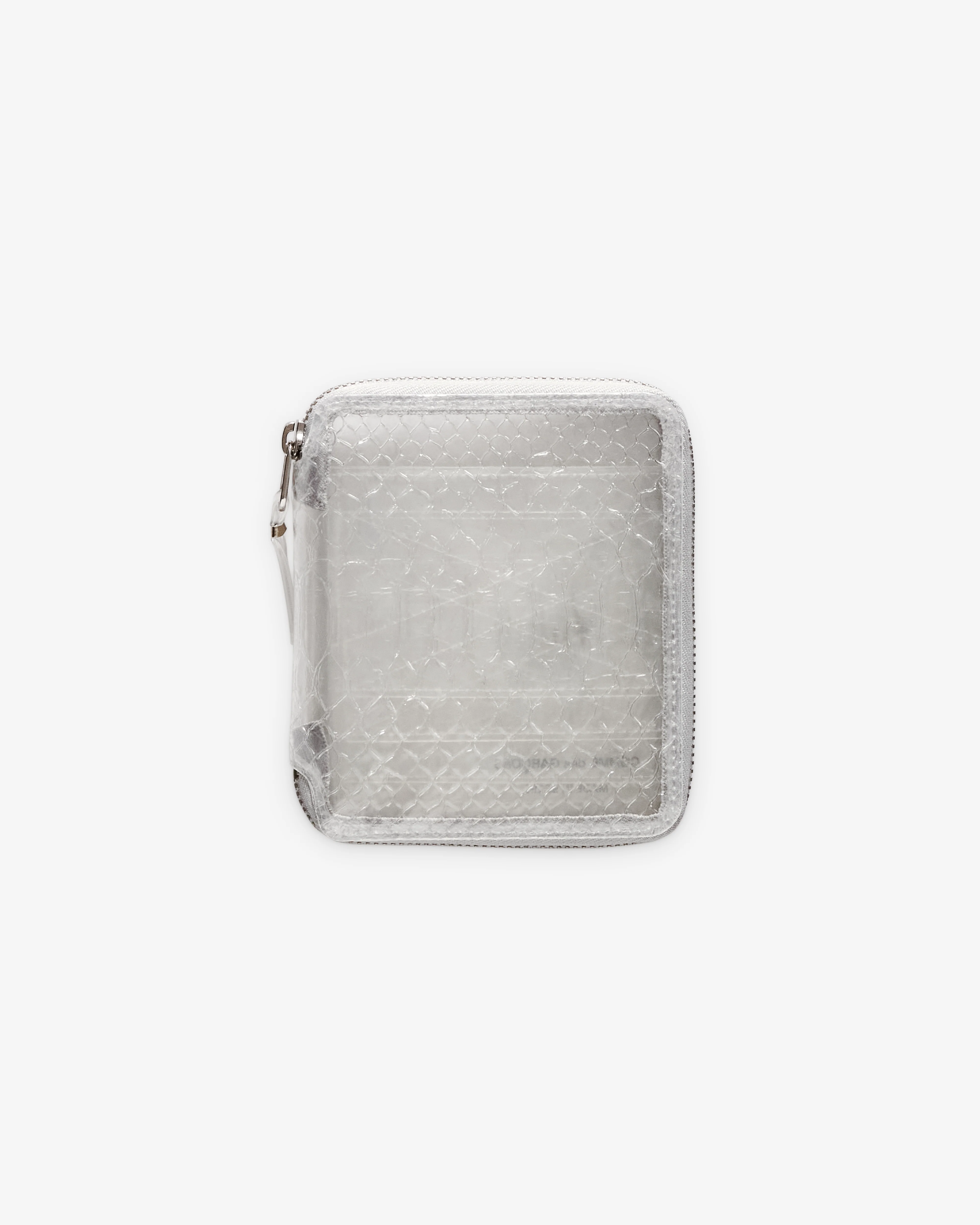 CDG Wallet - Transparent Snake Zip Around Wallet - (Clear SA2100ST)