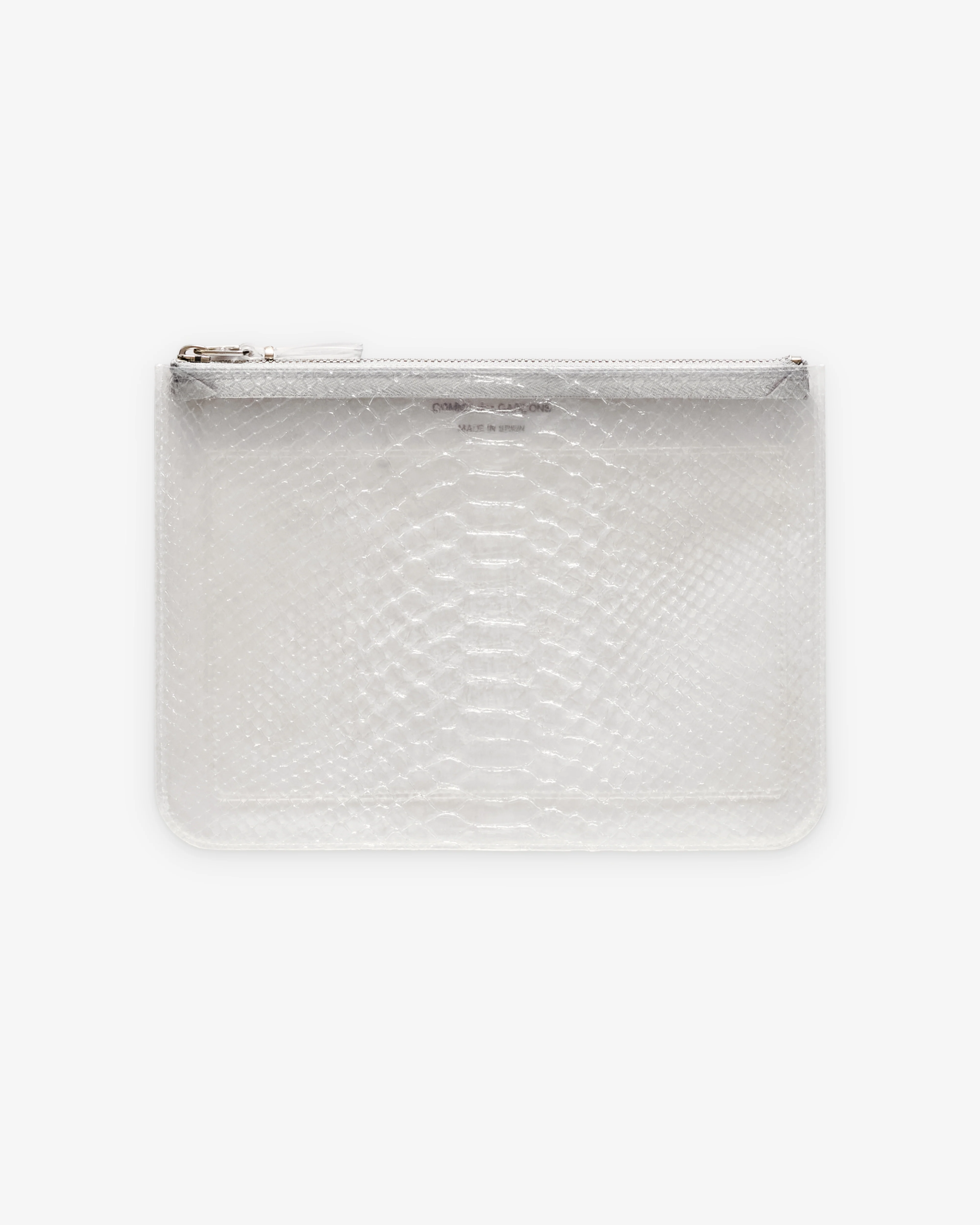 CDG Wallet - Transparent Snake Zip Pouch - (SA5100ST Clear)
