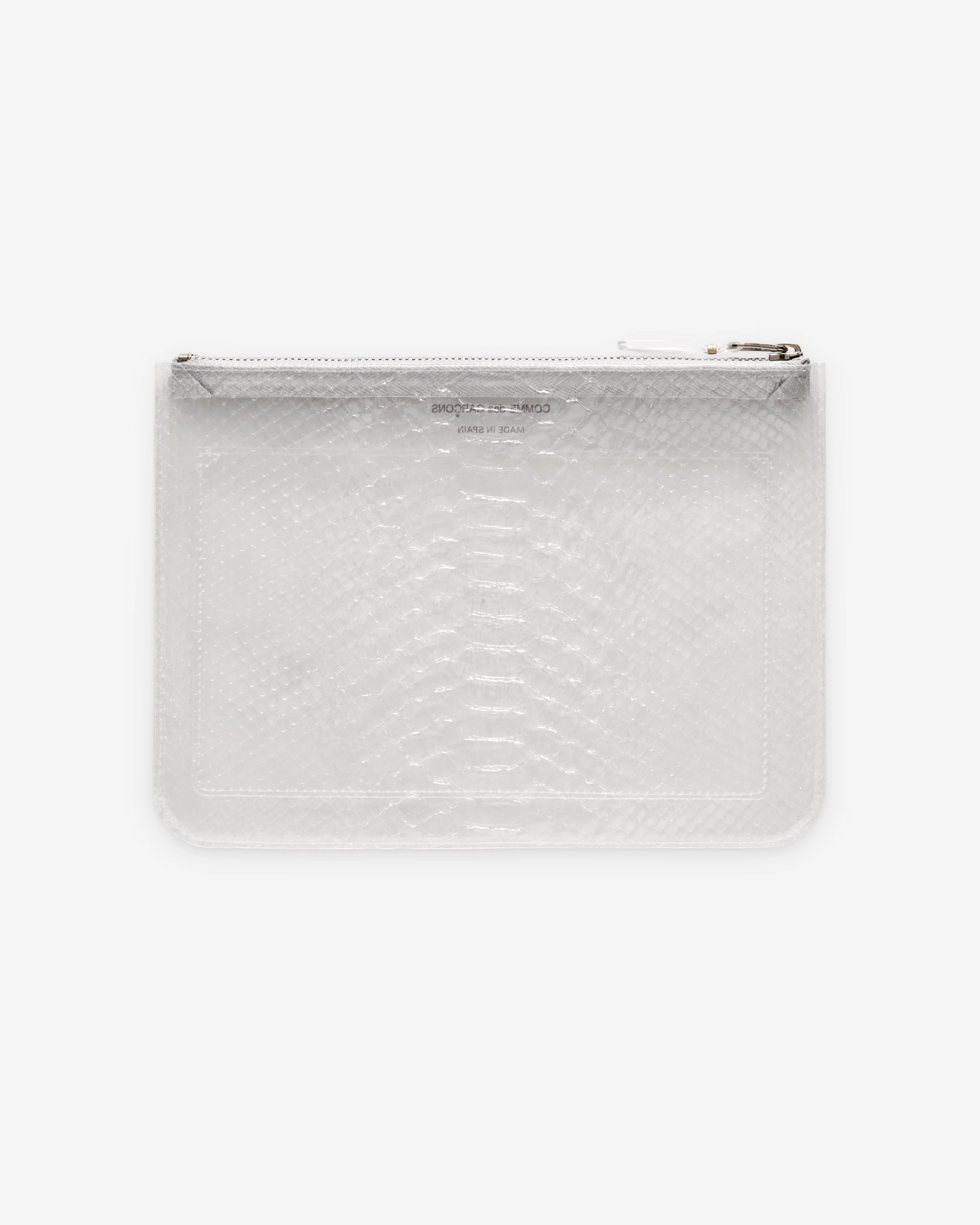 CDG Wallet - Transparent Snake Zip Pouch - (SA5100ST Clear)