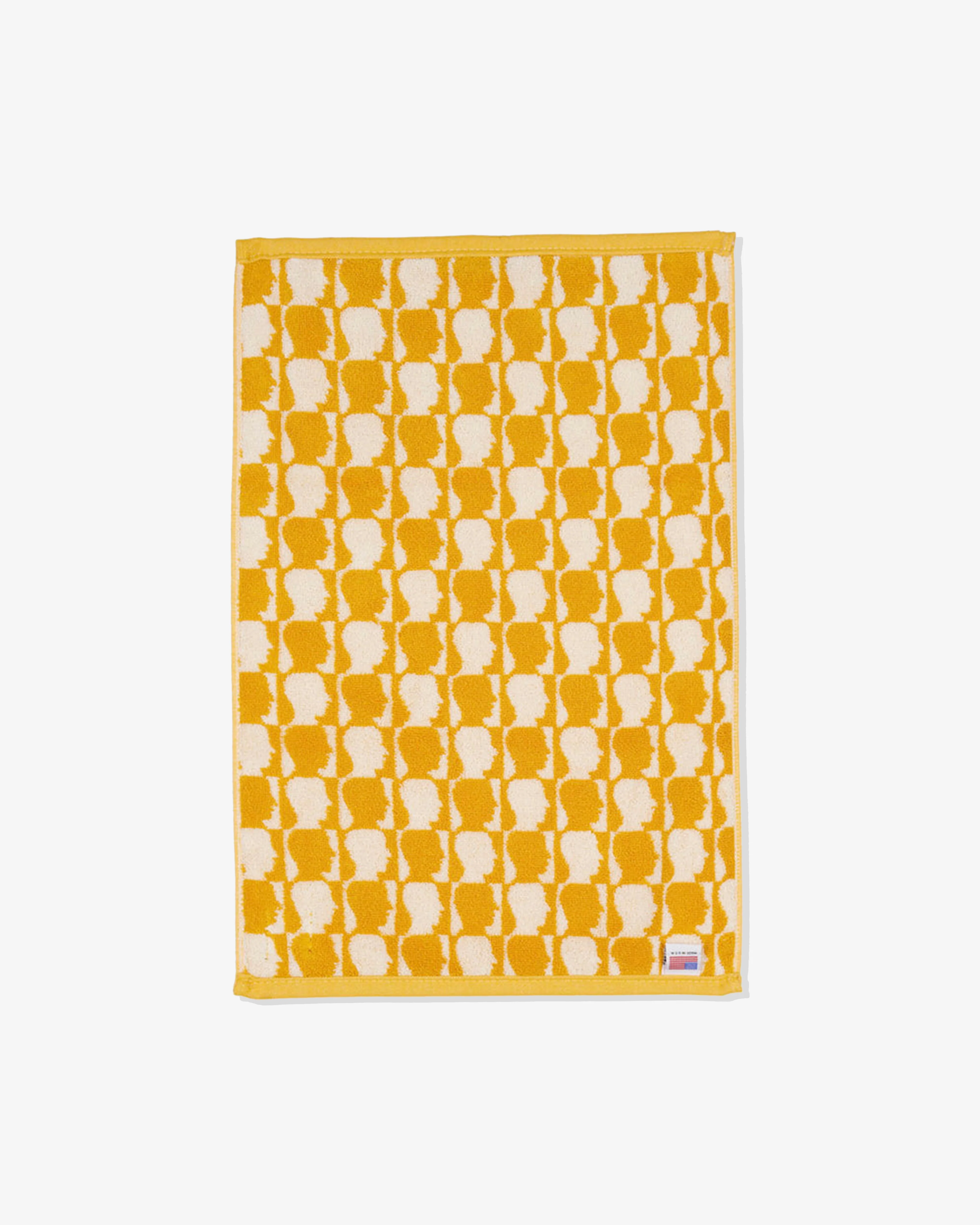 Brain Dead - Checkered Logohead Hand Towel - (Yellow)