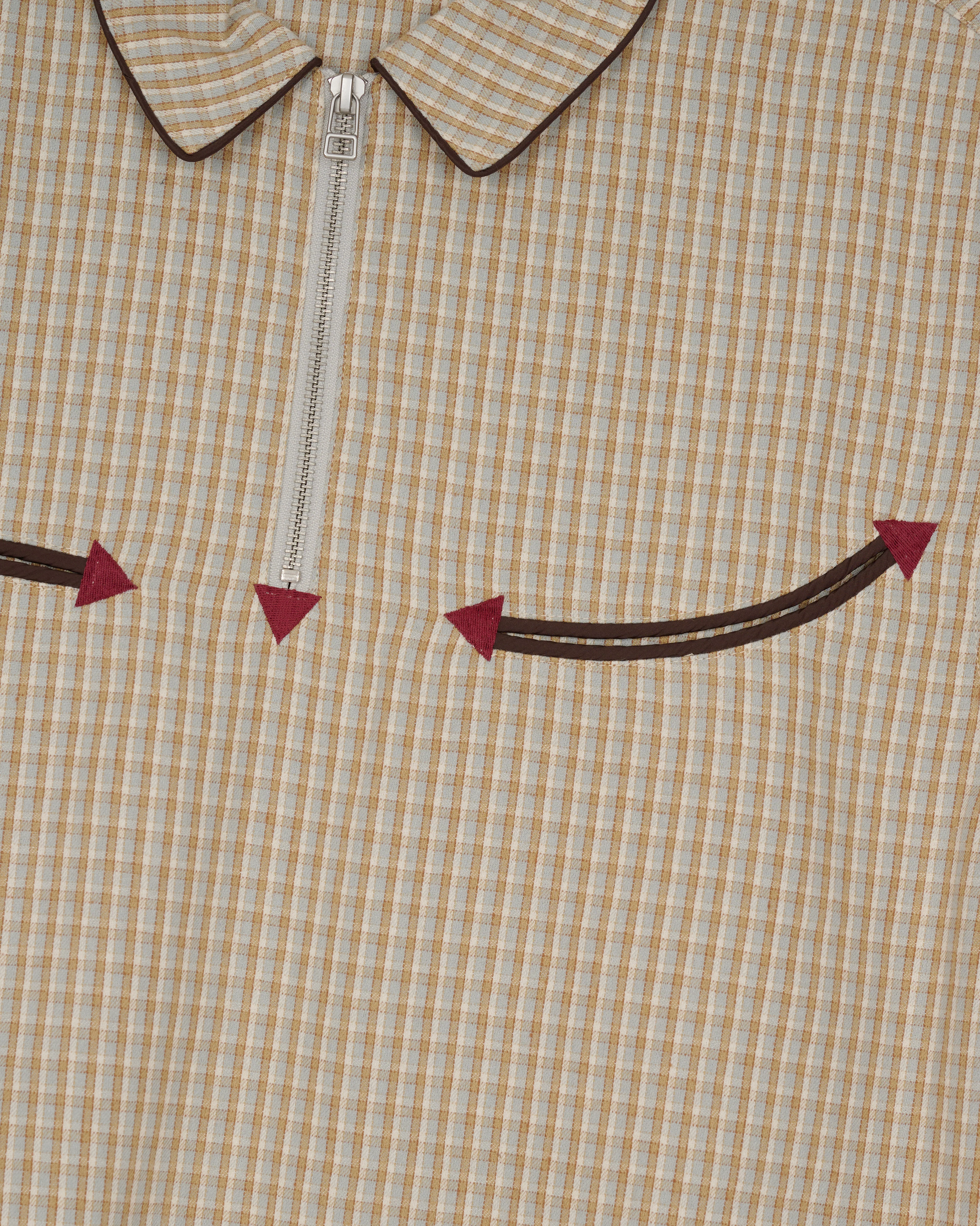 Brain Dead - Men's Check Western Shirt - (Taupe)