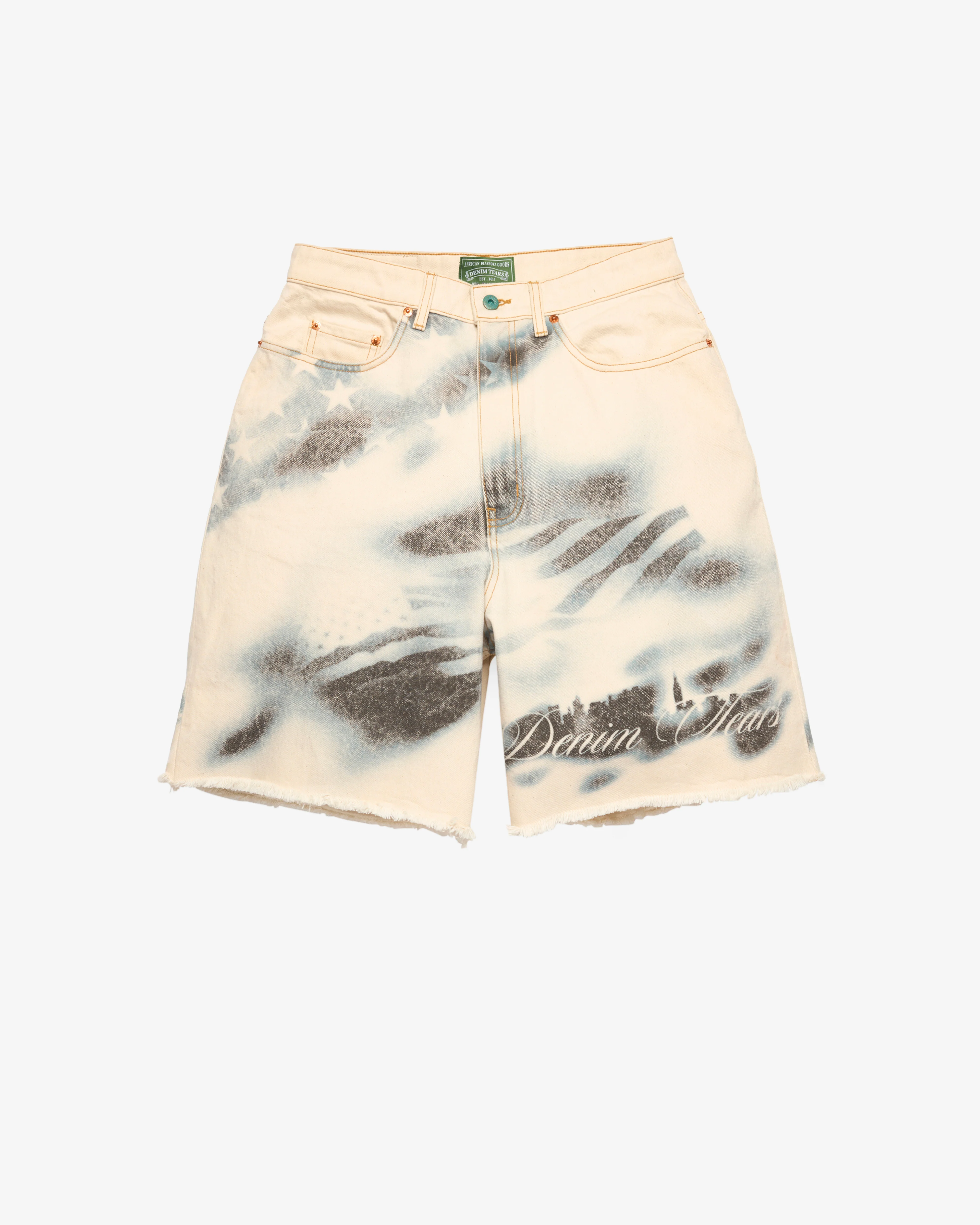 Denim Tears - Men's Cloud Camo Shorts - (Tan/Blue)