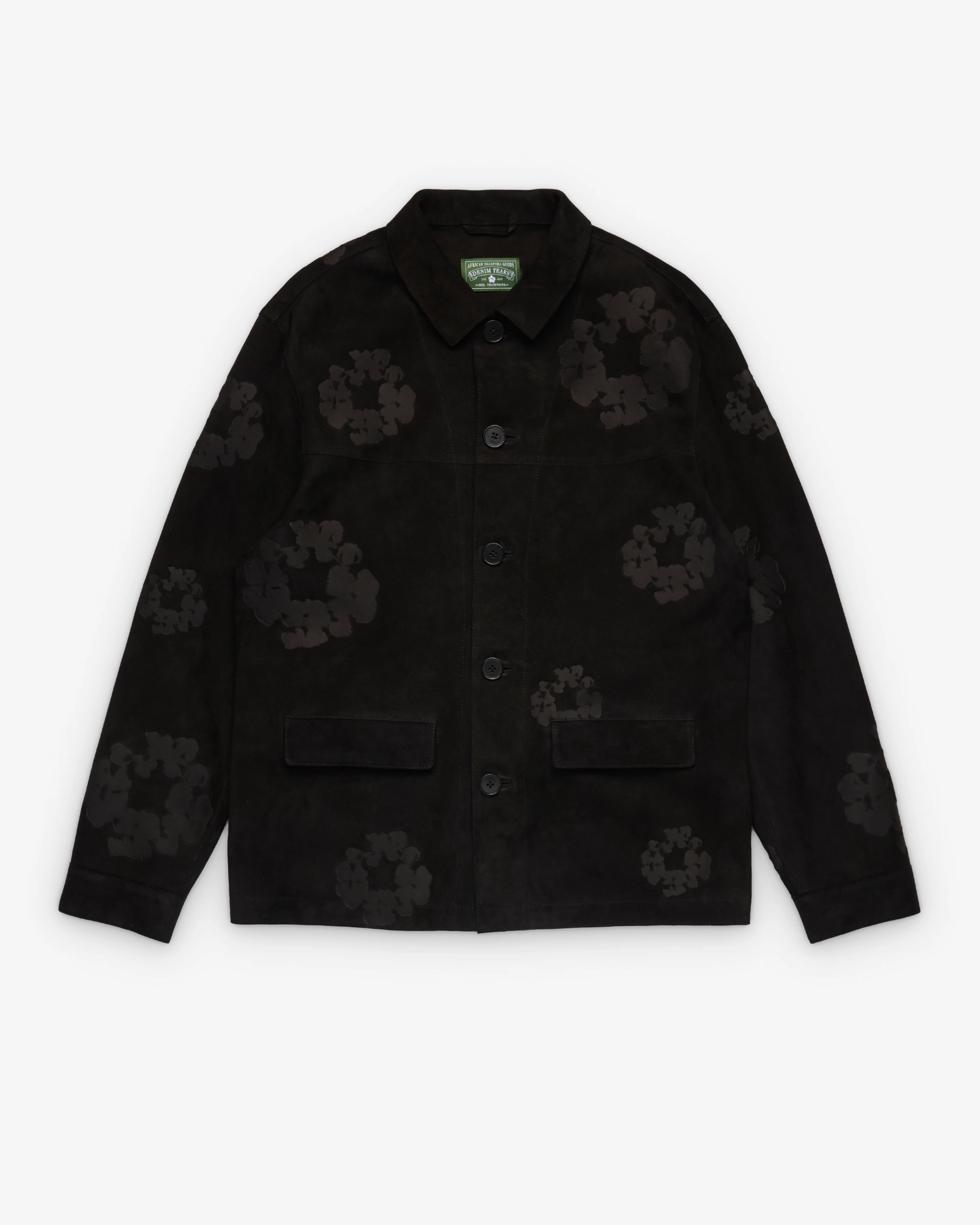 Denim Tears - Men's Wreath Suede Jacket - (Black)