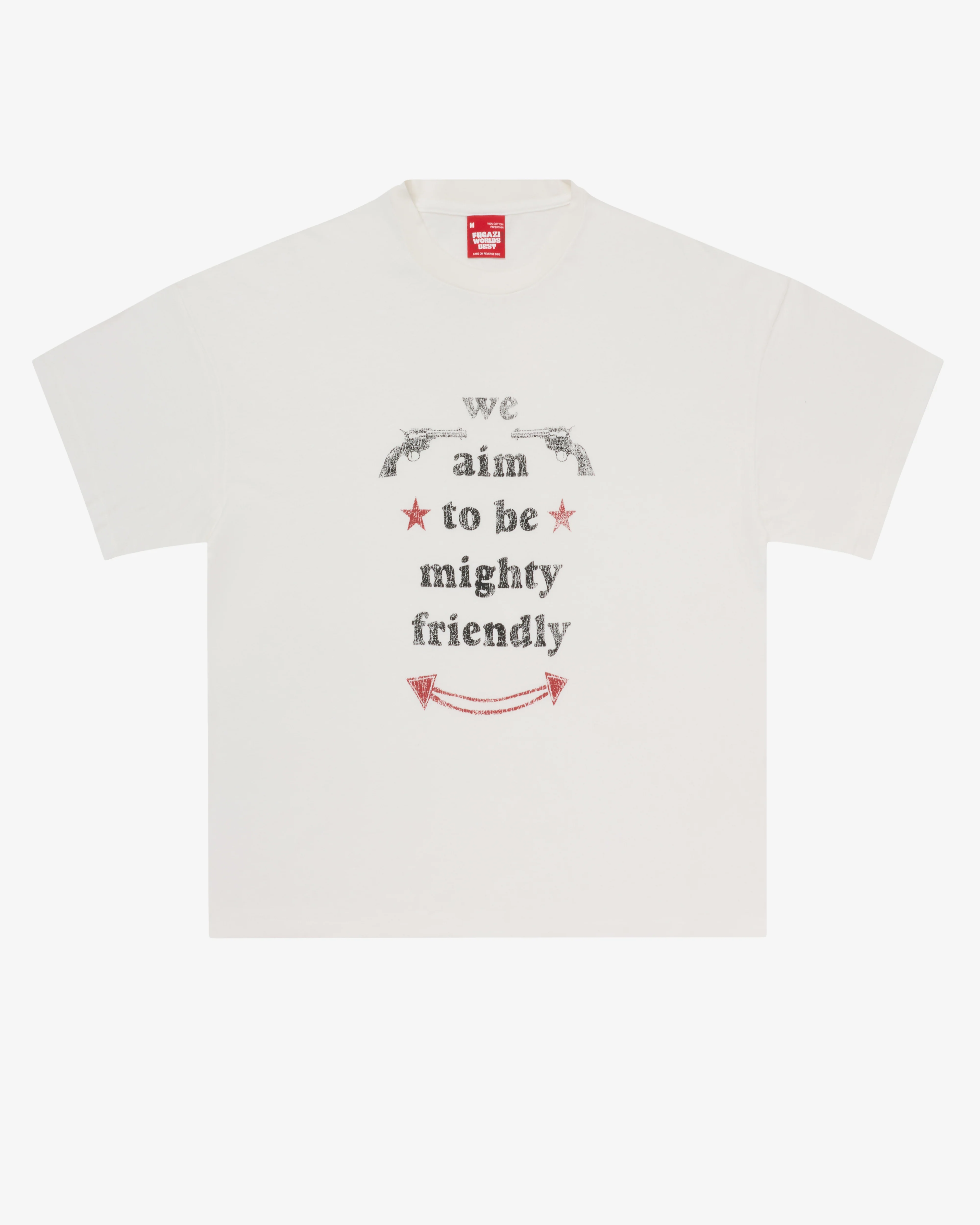 Fugazi - Men's Mighty Friendly Paper Thin T-Shirt - (White)
