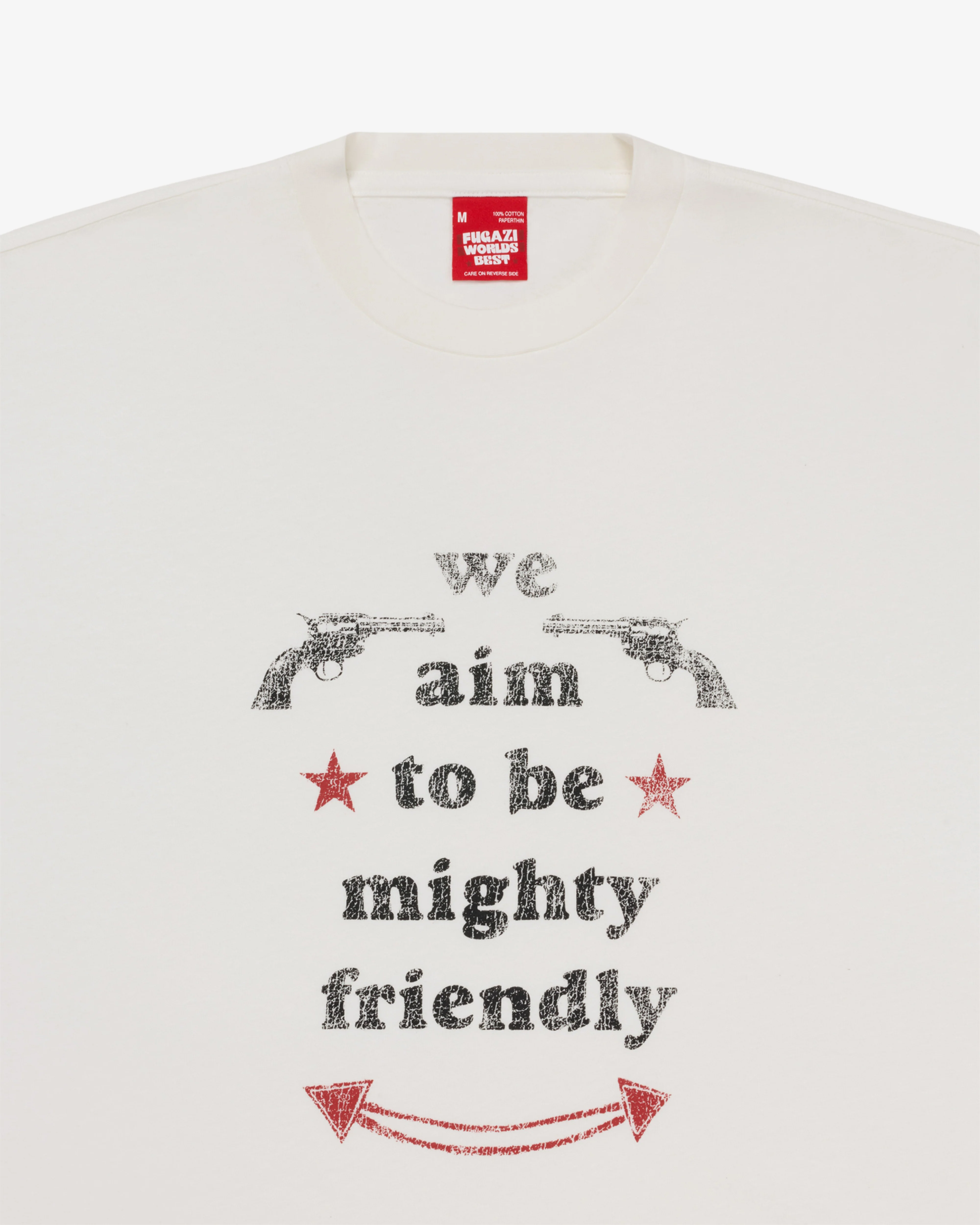 Fugazi - Men's Mighty Friendly Paper Thin T-Shirt - (White)