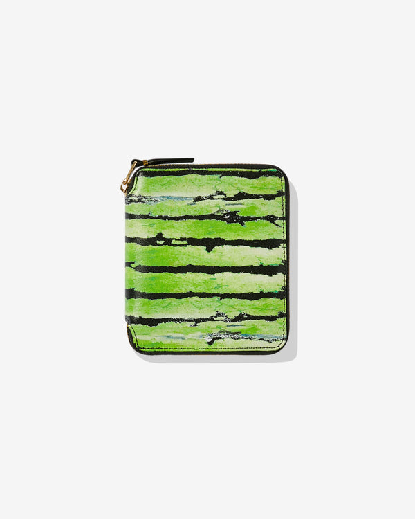 CDG Wallet - Denim Tears Watermelon Full Zip Around Wallet - (Green) SA2100