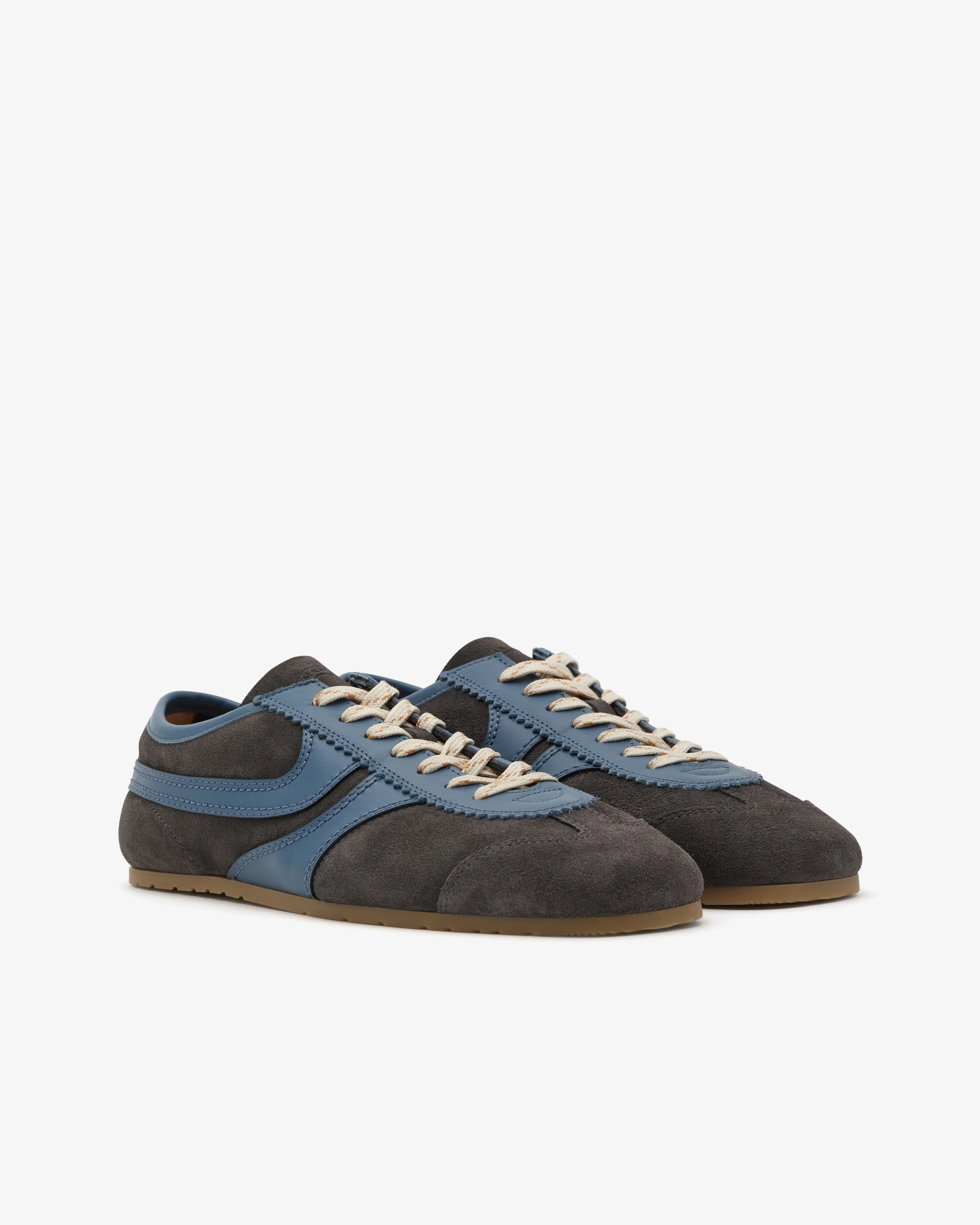 Dries Van Noten - Men's Suede Sneakers - (Steel)