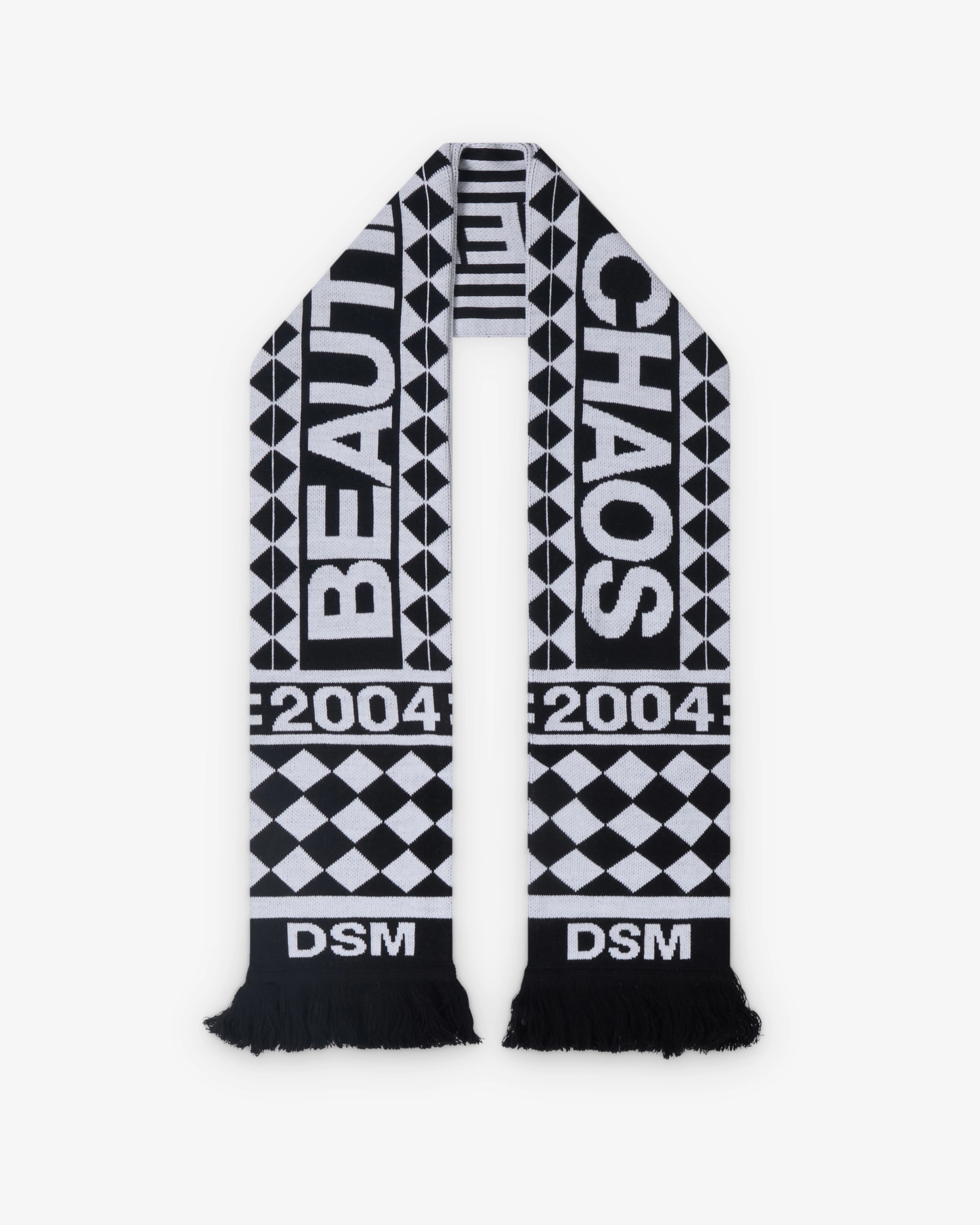 DSM Kei Ninomiya - Men's Beautiful Chaos Football Scarf - (Black/White)