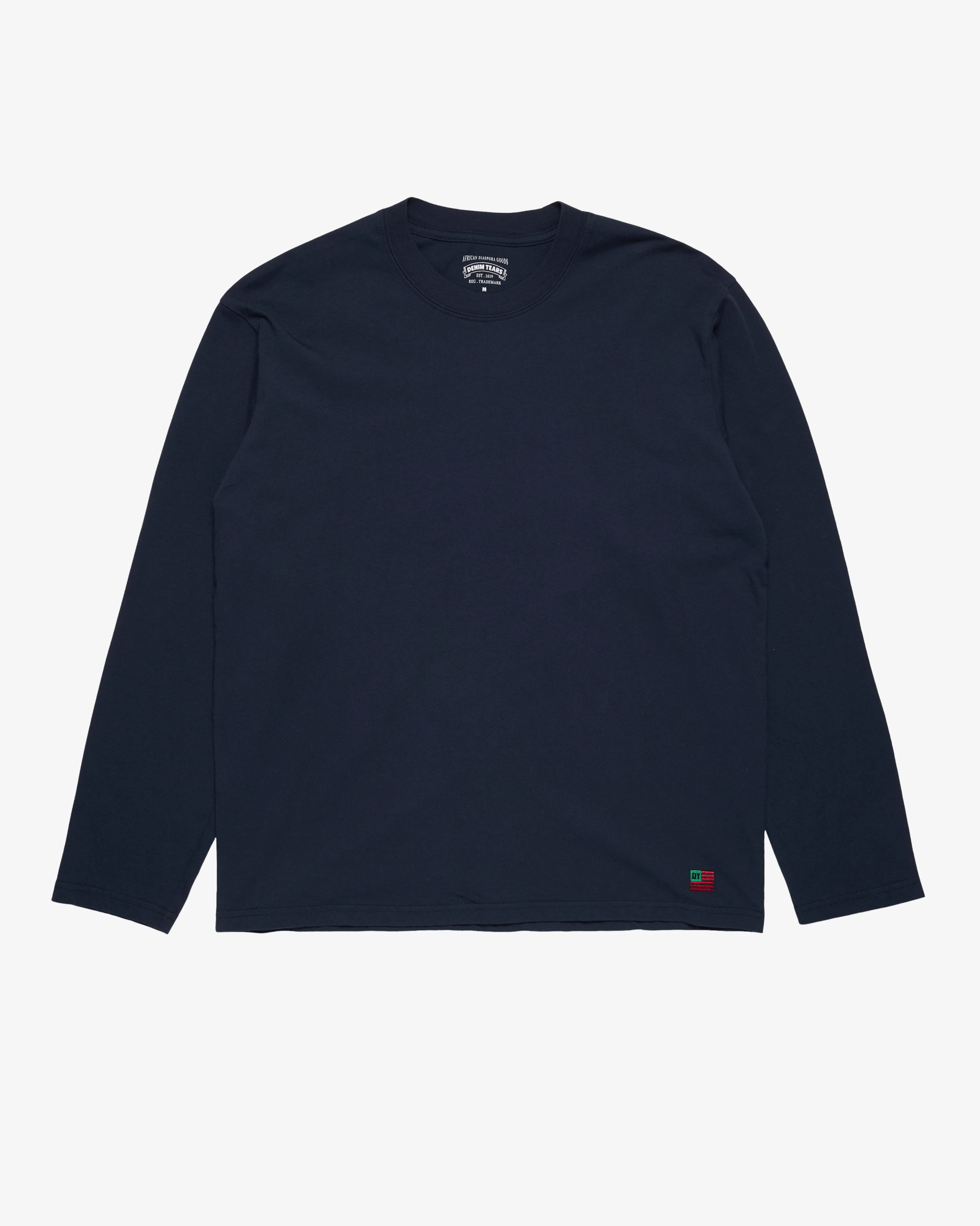 Denim Tears - Men's Long Sleeve Flag Tee - (Navy)