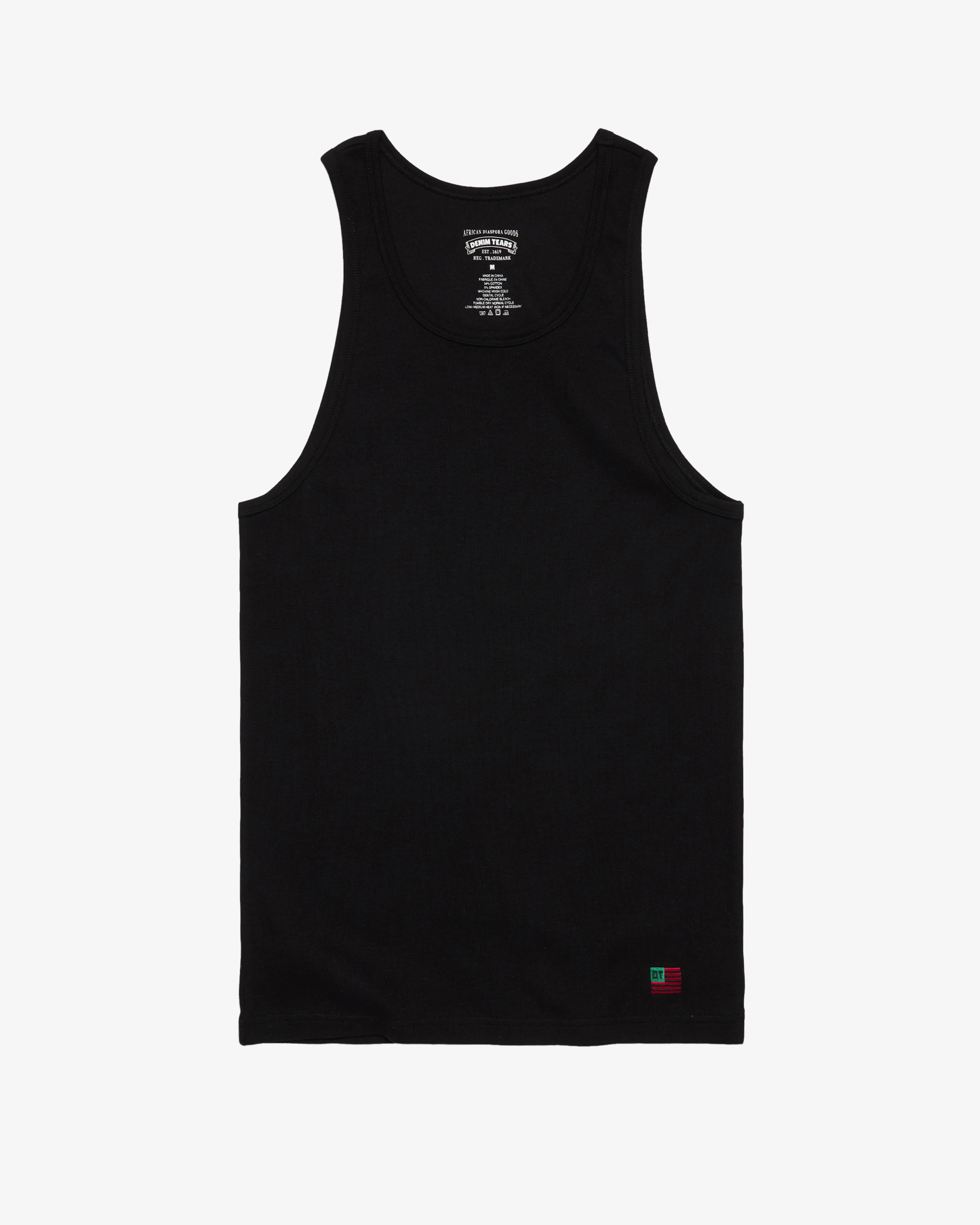 Denim Tears - Men's Ribbed Flag Tank - (Black)