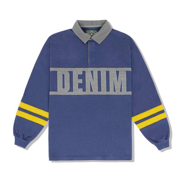 Denim Tears - Men
s Down By The Tears Rugby Top - (Navy)