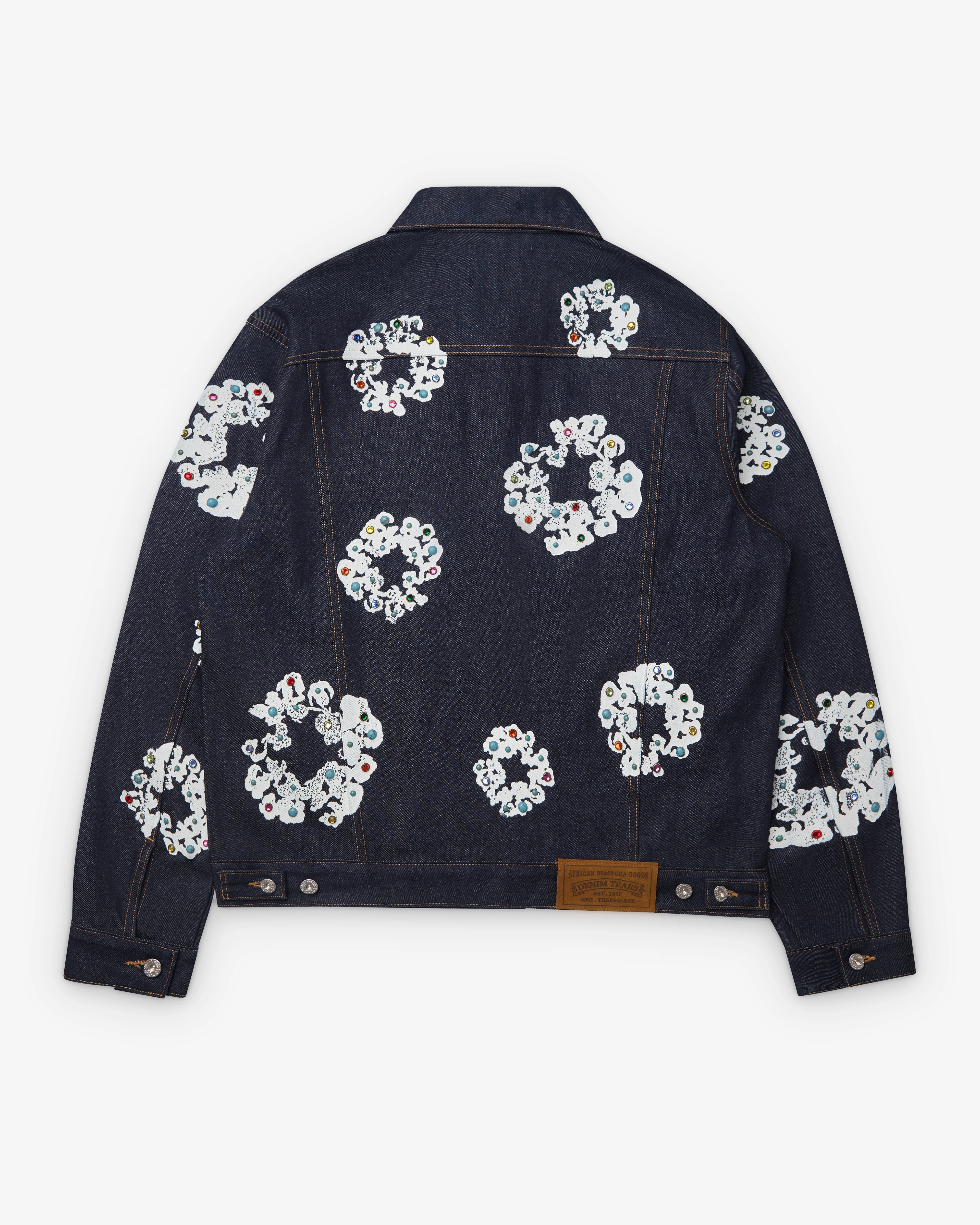 Denim Tears - Men's Studded Cotton Wreath Denim Jacket - (Selvedge)