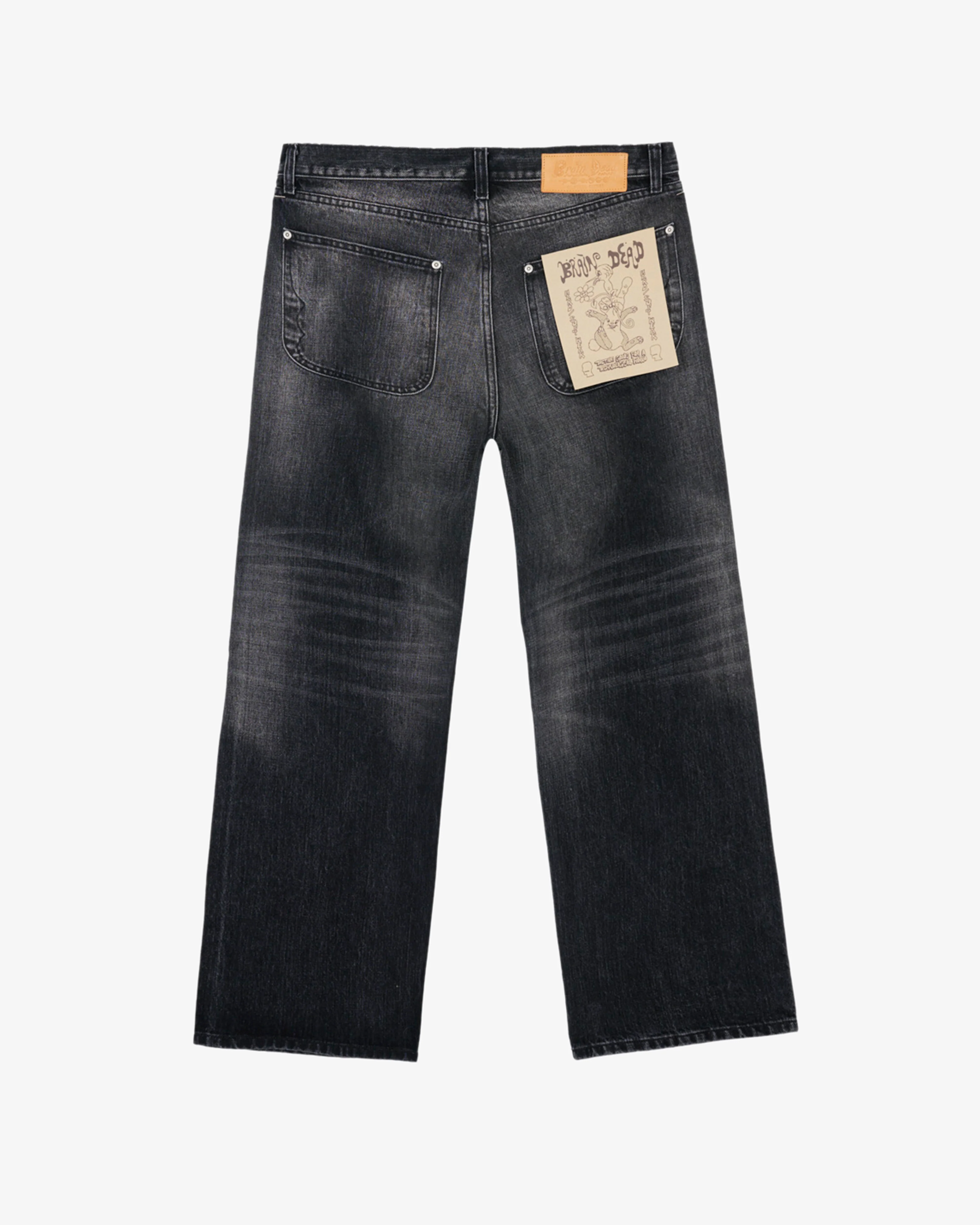 Brain Dead - Men's Type 00 13.2oz Selvedge Denim Pant - (Washed Black)
