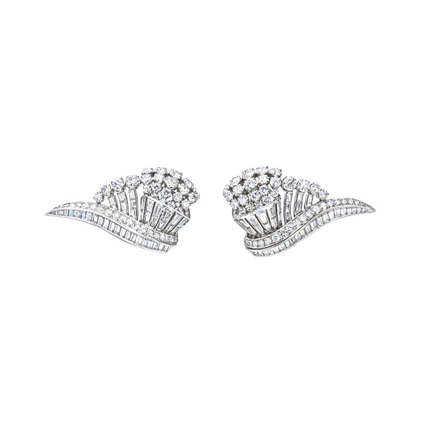 Mindi Mond - Diamond Plated Wing Earclips - (Silver)