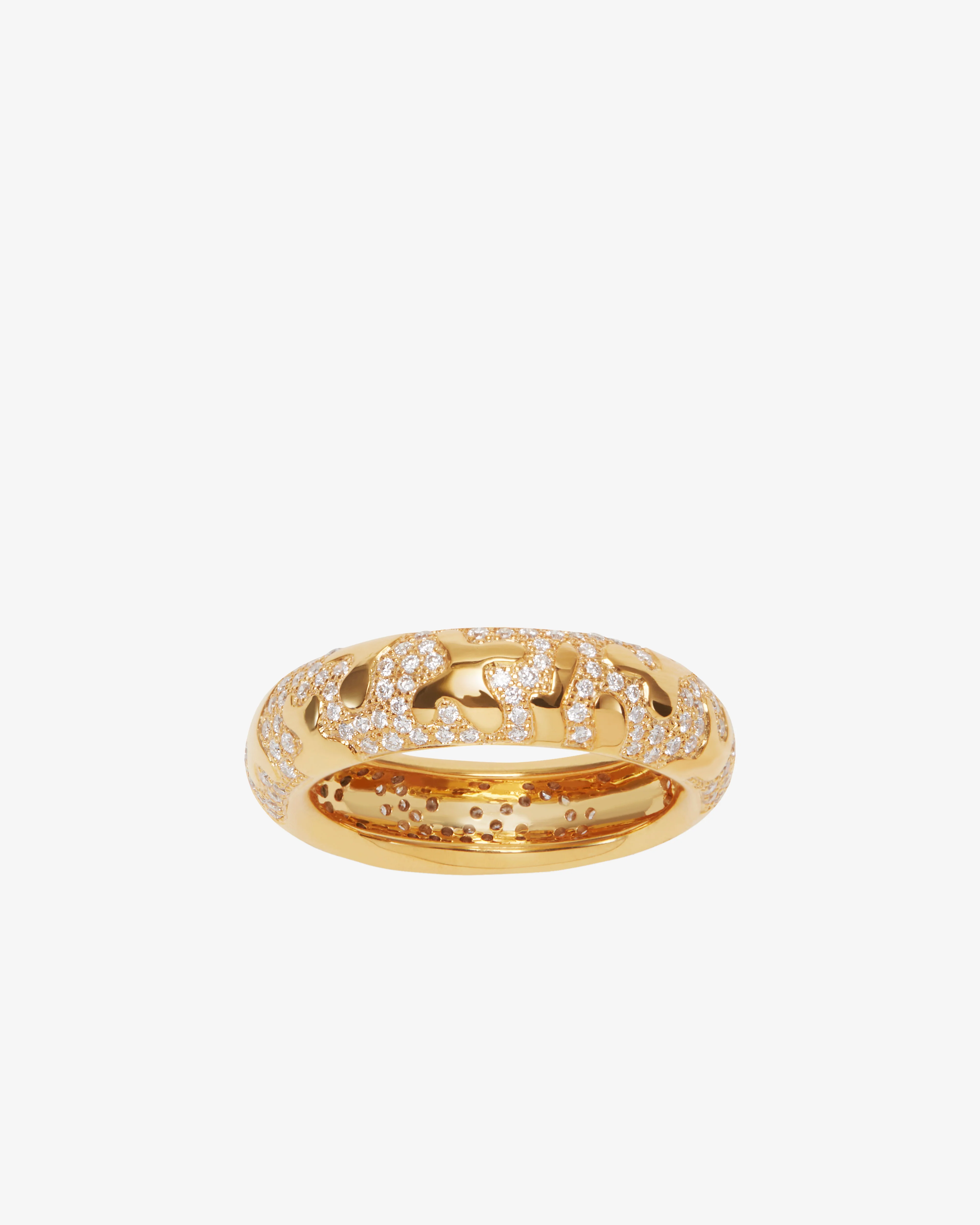 Patcharavipa - Debossed I Ring - (Yellow Gold)