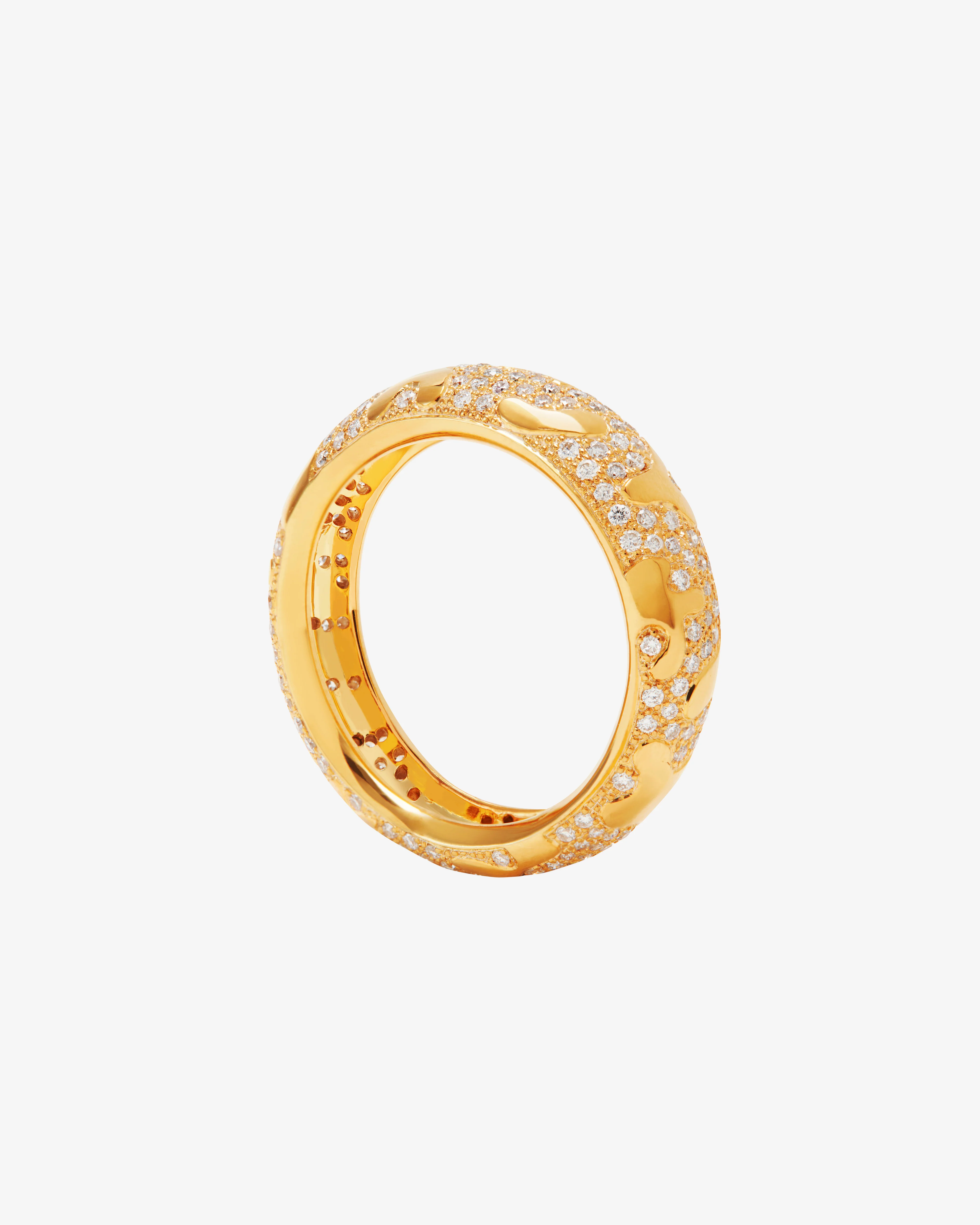 Patcharavipa - Debossed I Ring - (Yellow Gold)