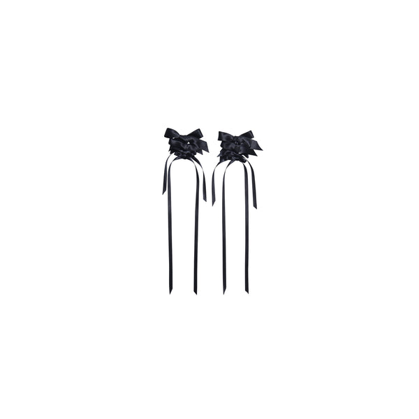 Simone Rocha - Women
s Rosette Bow Earrings - (Black)