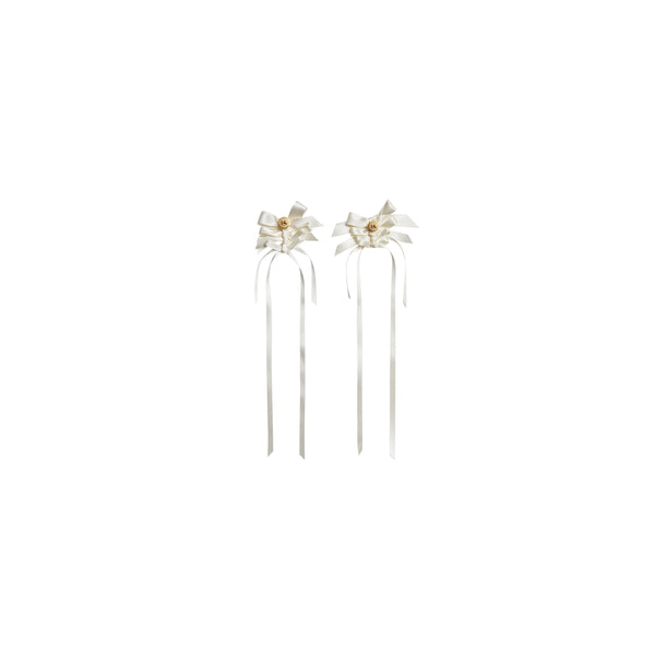 Simone Rocha - Women
s Rosette Bow Earrings - (Cream)