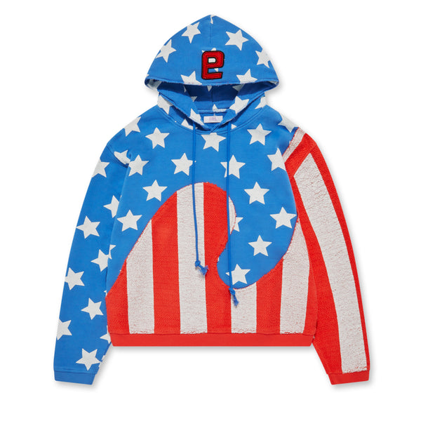 ERL - Men’s Stars And Stripes Swirl Hood - (Blue)