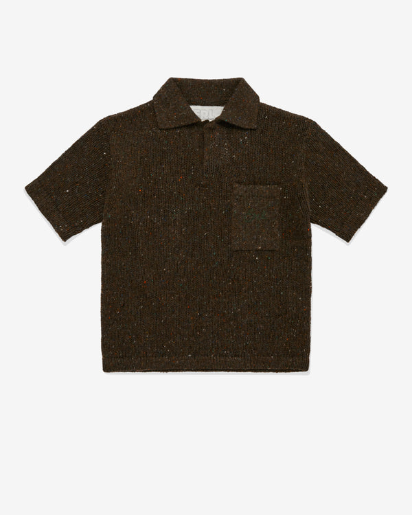 ERL -  Wool Polo Sweater - (Dark Brown)