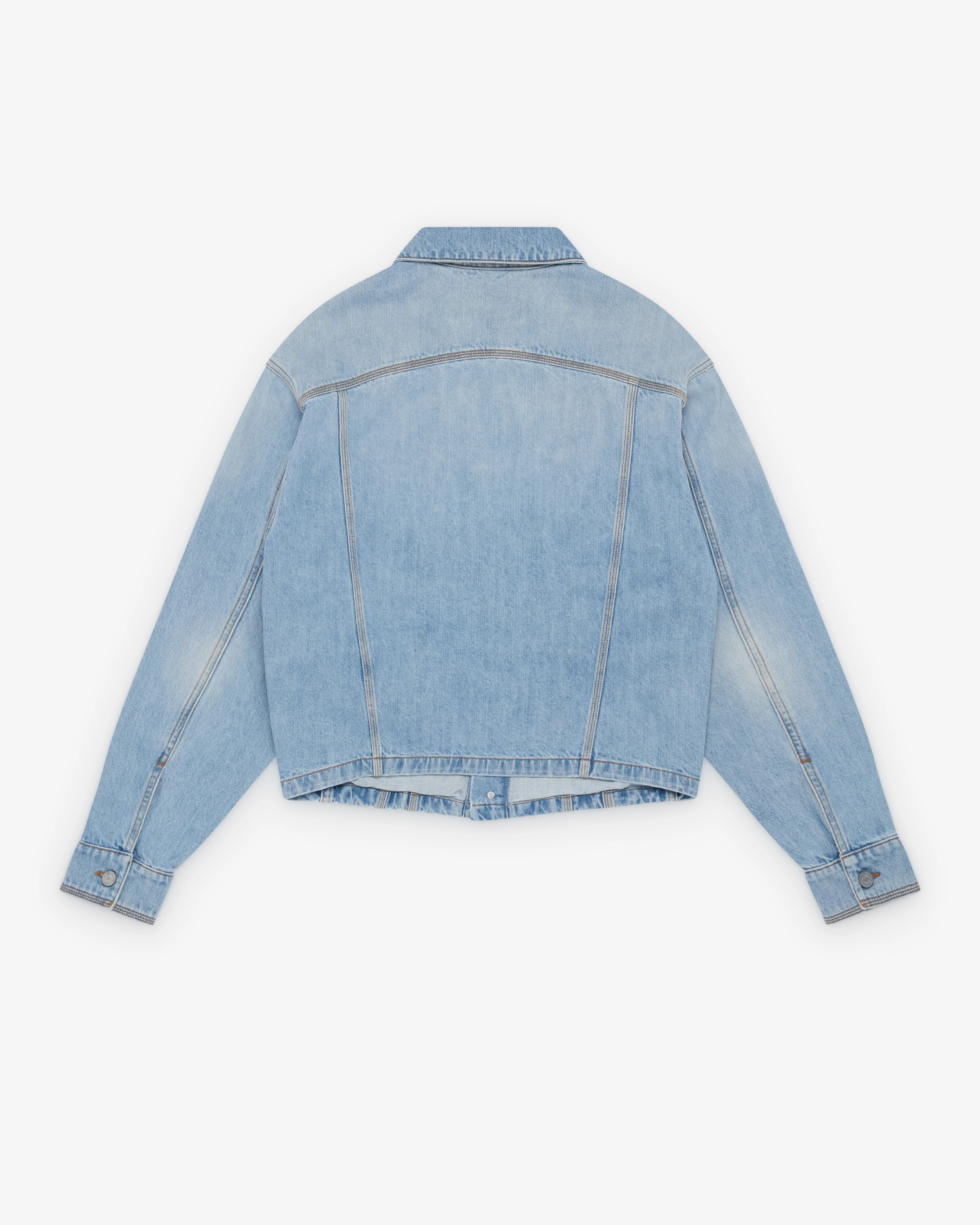 Erl - Men's Blue Denim Jacket Woven - (Blue)