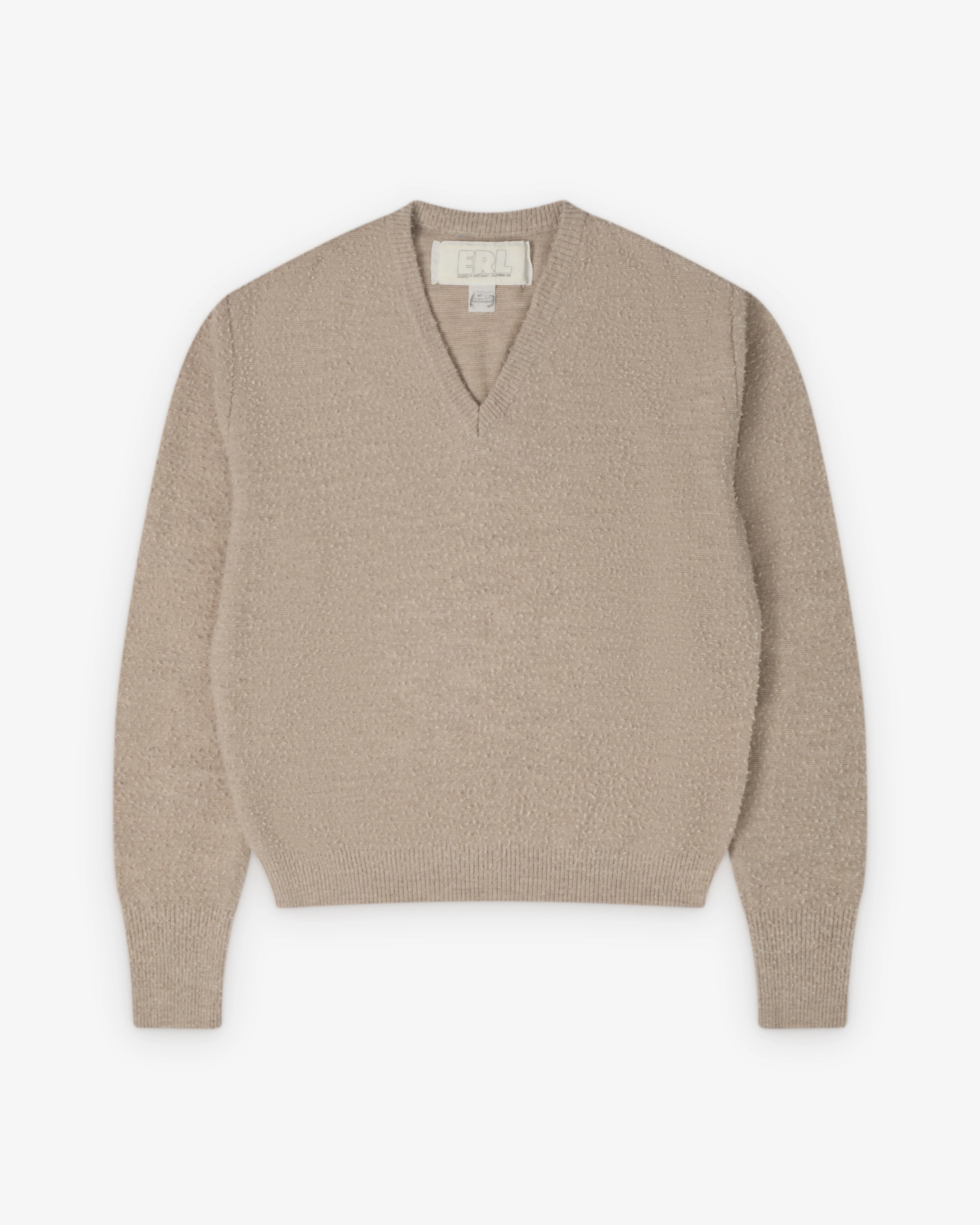 ERL - Men's V-Neck Sweater - (Beige)