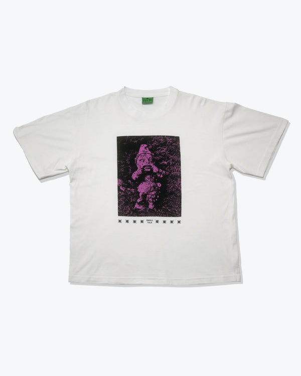 Small Talk Studio - Men
s Archival Photo Print T-Shirt - (White/Purple)