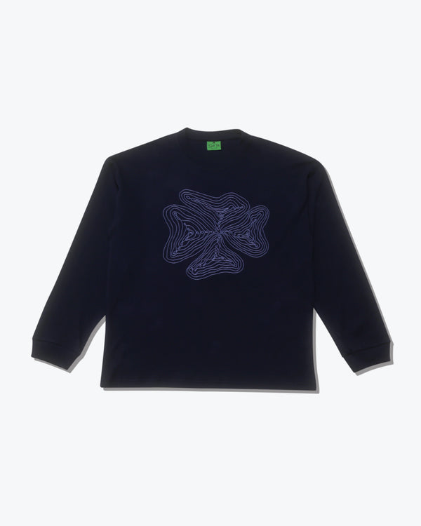 Small Talk Studio - Men
s Infinite Poppy Long Sleeve T-Shirt - (Navy)