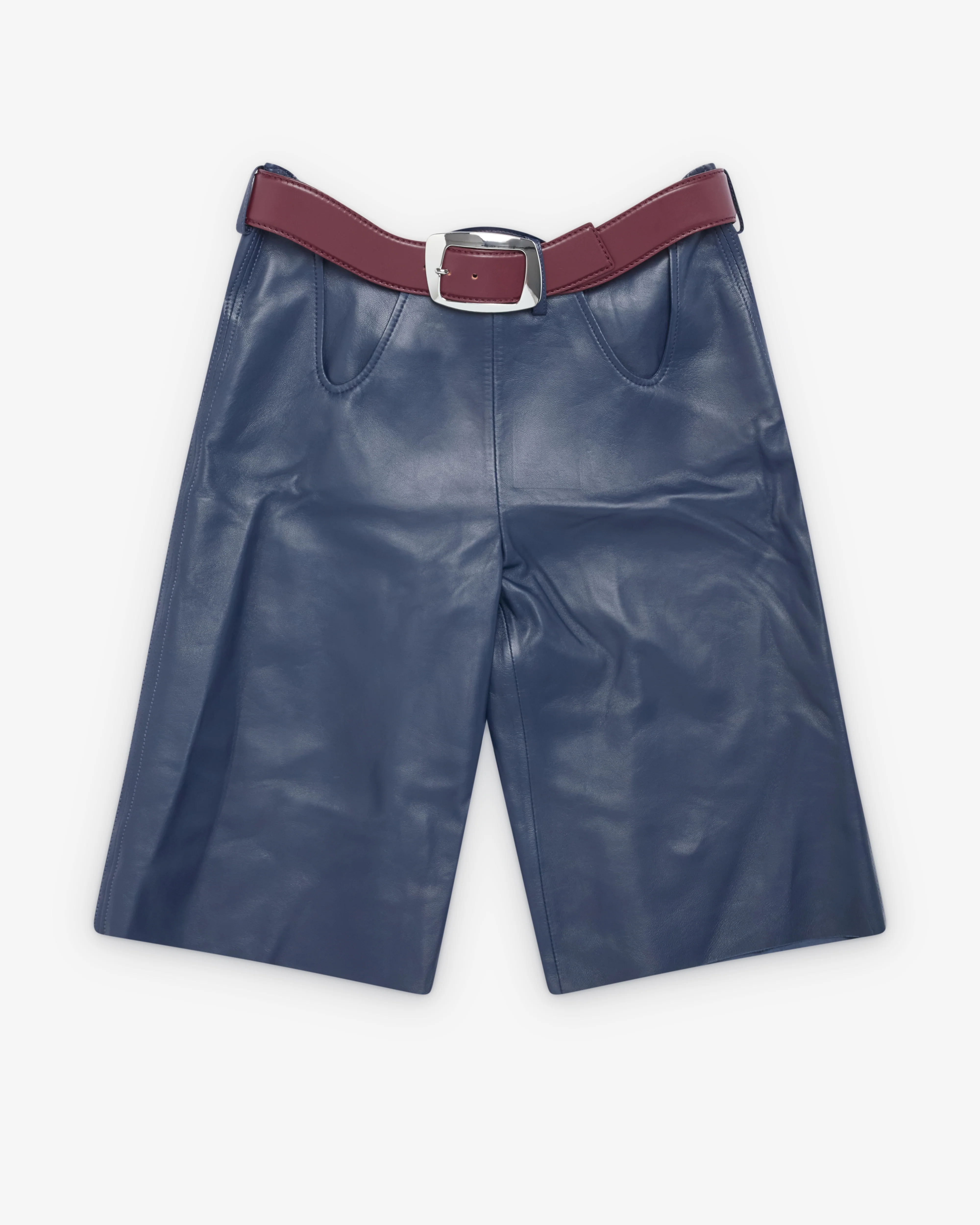 Jean Paul Gaultier - Women's Leather Bermuda - (Navy)