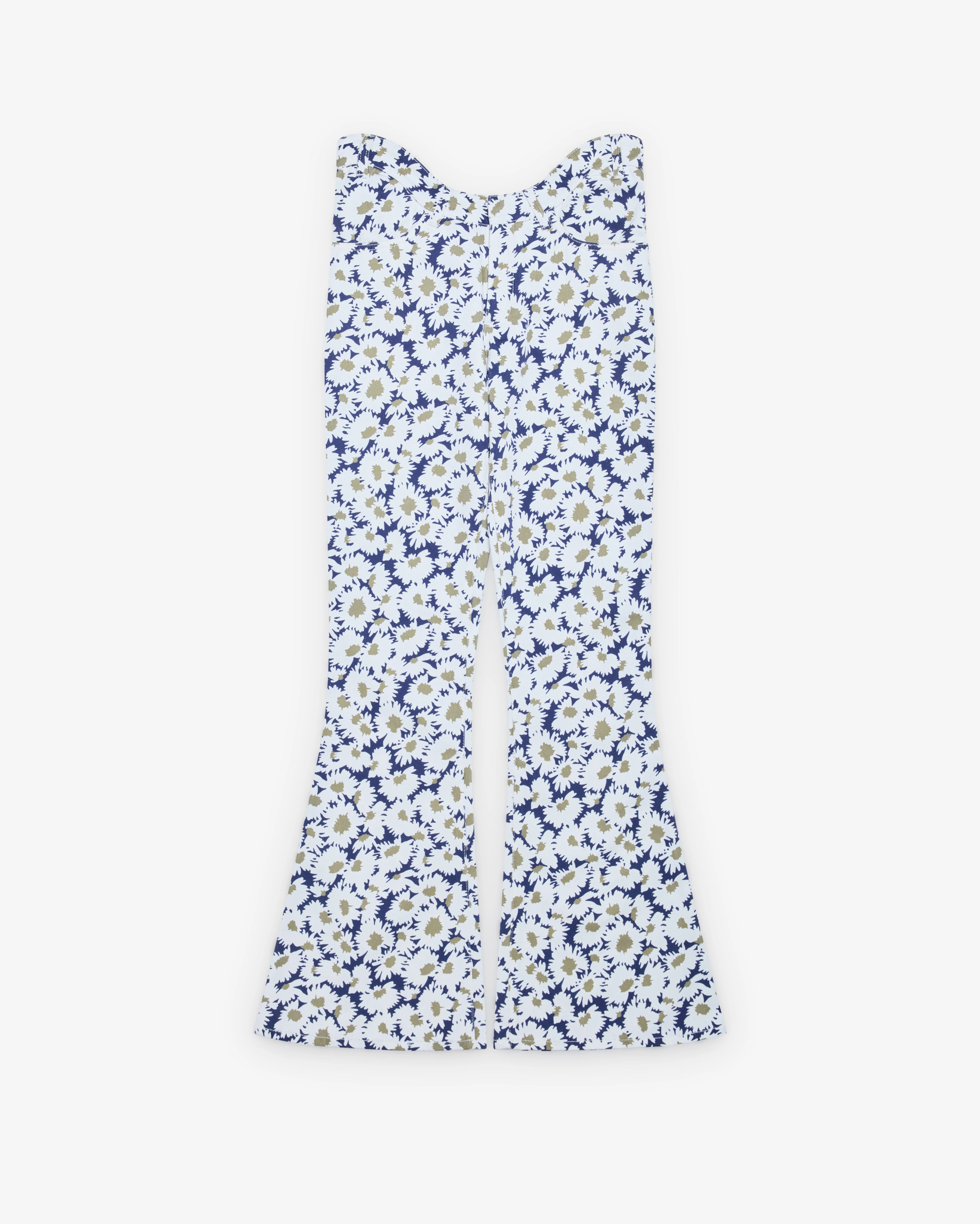 Jean Paul Gaultier - Women's Flare Leg Denim Pant - (Navy/White)