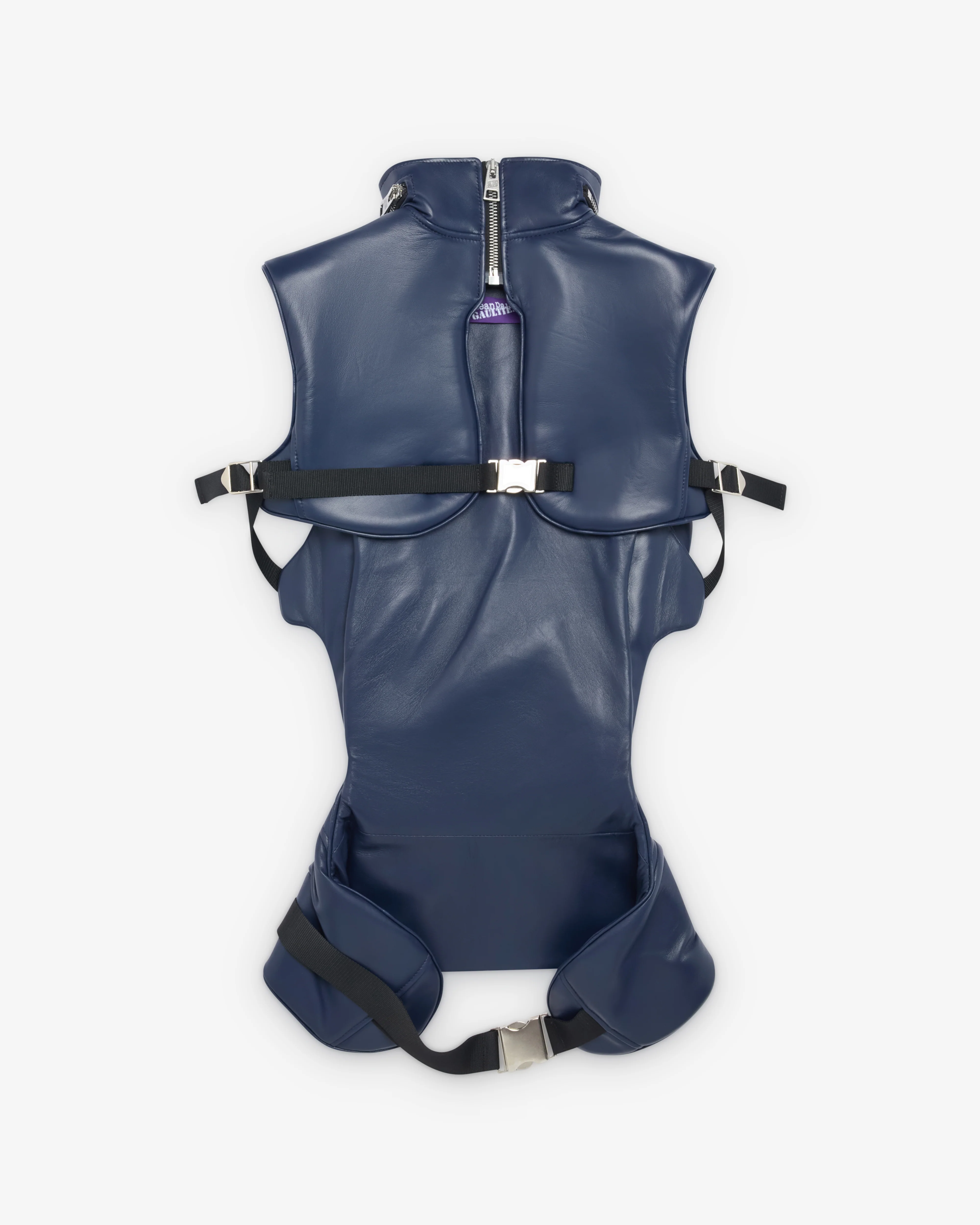 Jean Paul Gaultier - Women's Backpack Leather Jacket - (Navy)