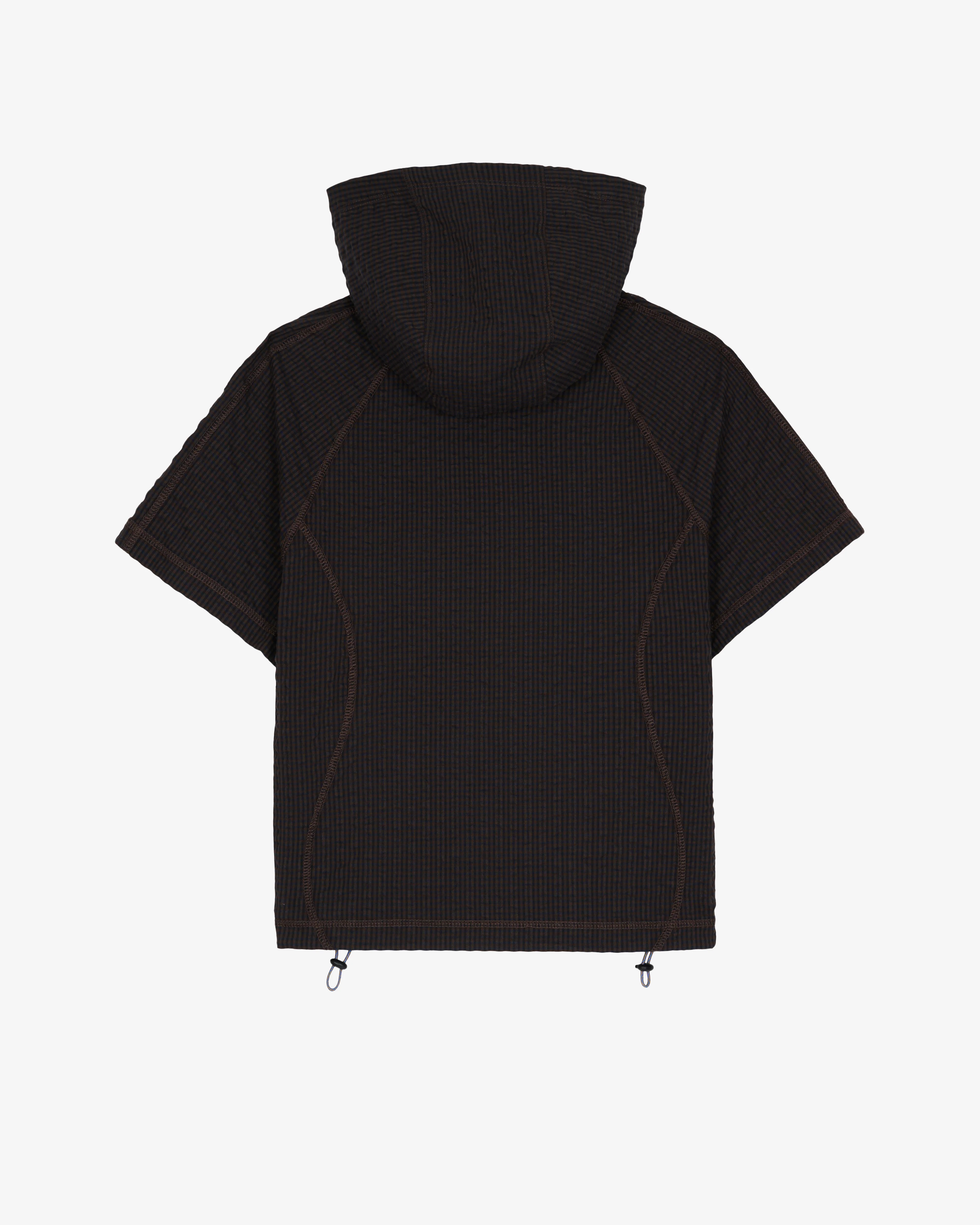 Brain Dead - Women's Gingham Hooded Top - (Black)