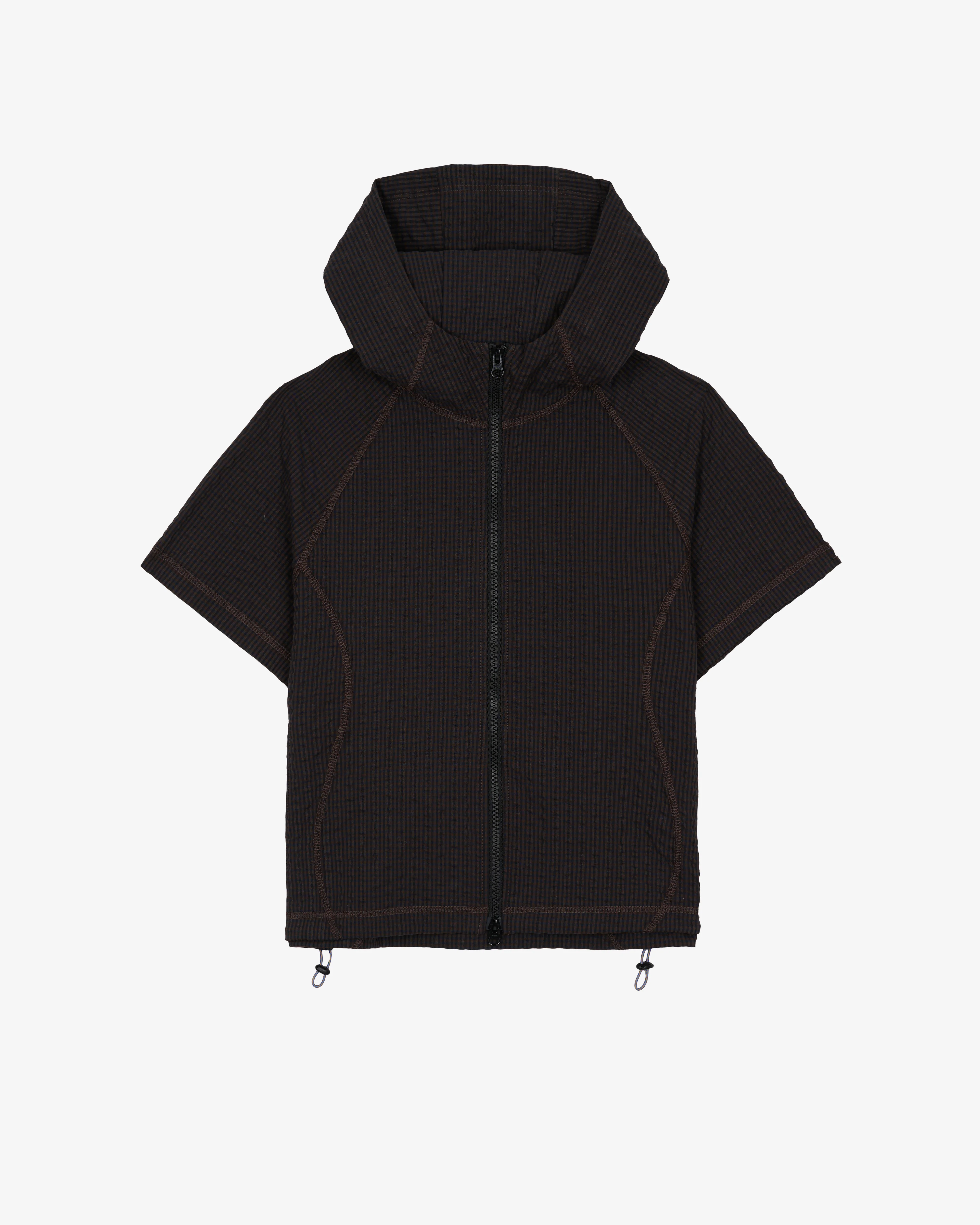 Brain Dead - Women's Gingham Hooded Top - (Black)
