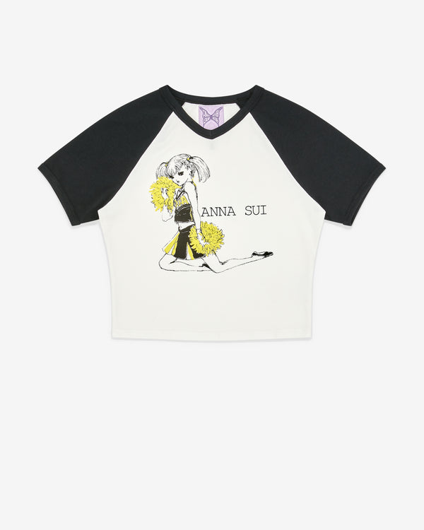 Heaven by Marc Jacobs - Anna Sui Women
s Cheerleader Baby T-Shirt - (White/Black)