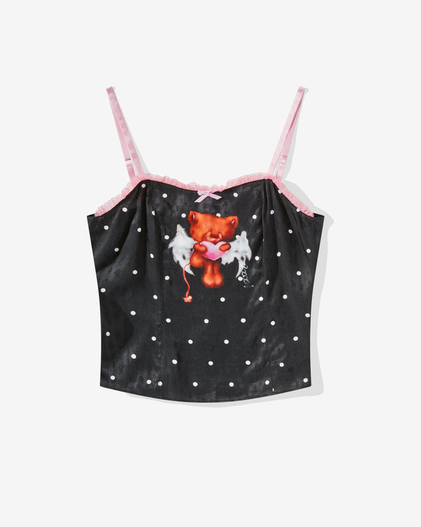 Heaven By Marc Jacobs - Women
s Heavy Heart Spots Satin Tank - (Black)