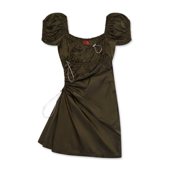 Heaven By Marc Jacobs - Women’s Off Shoulder Gathered Dress - (Dark Green)