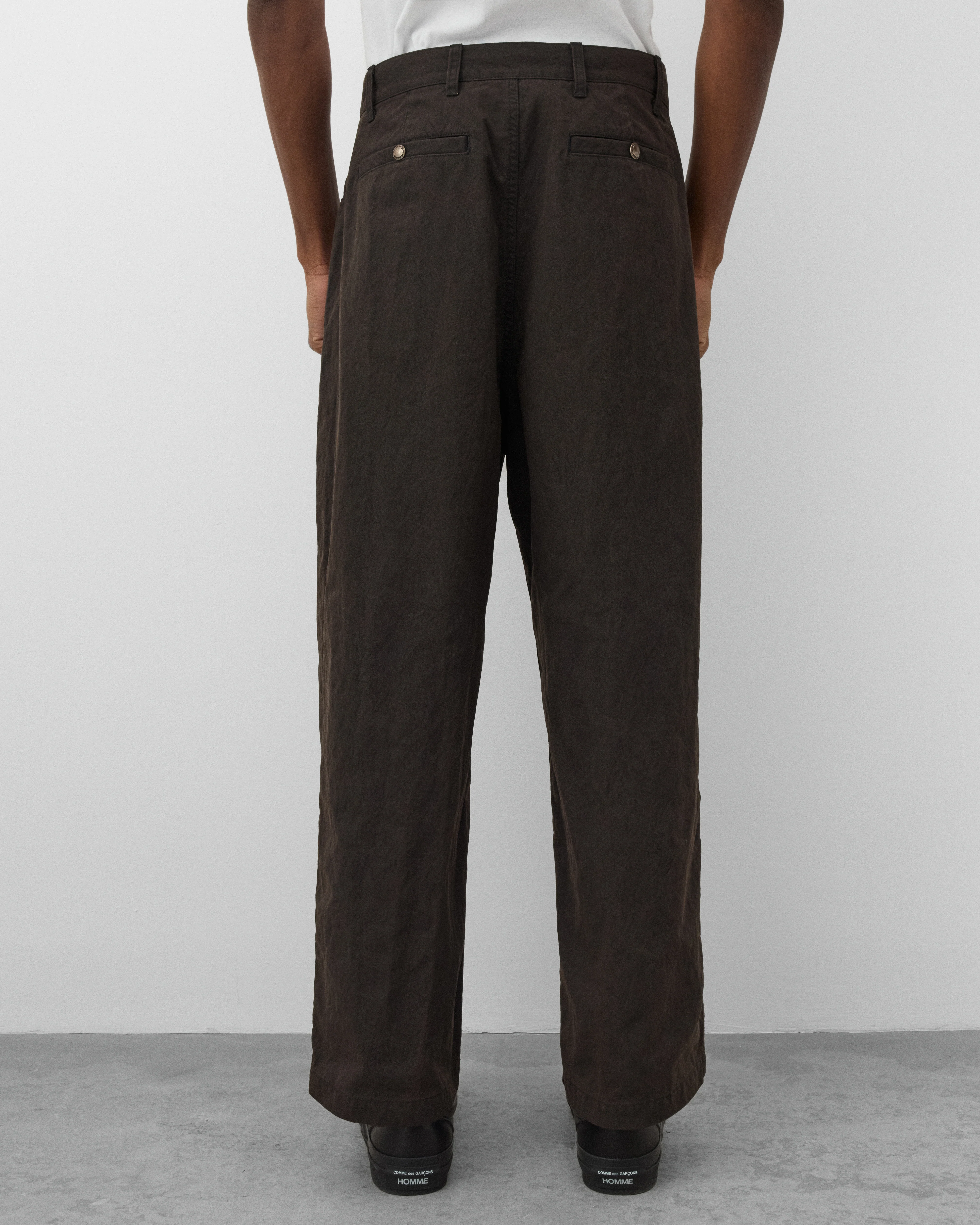 CDG Homme - Men's Dual Pleated Trousers - (Brown)