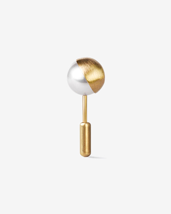 Shihara - Women
s Half Pearl Earring - (Yellow Gold)