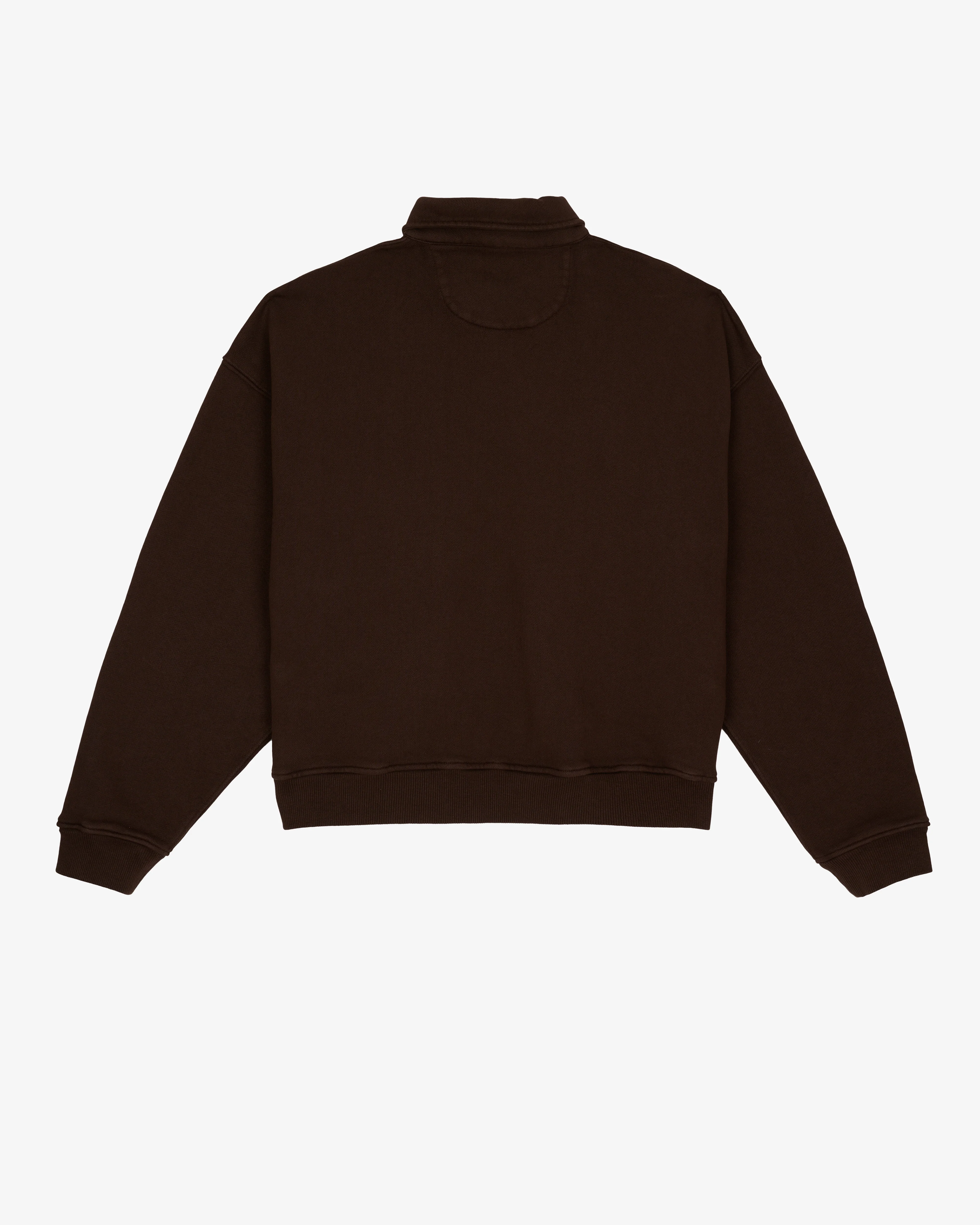 Brain Dead - Men's Half Zip Collared Sweatshirt - (Brown)