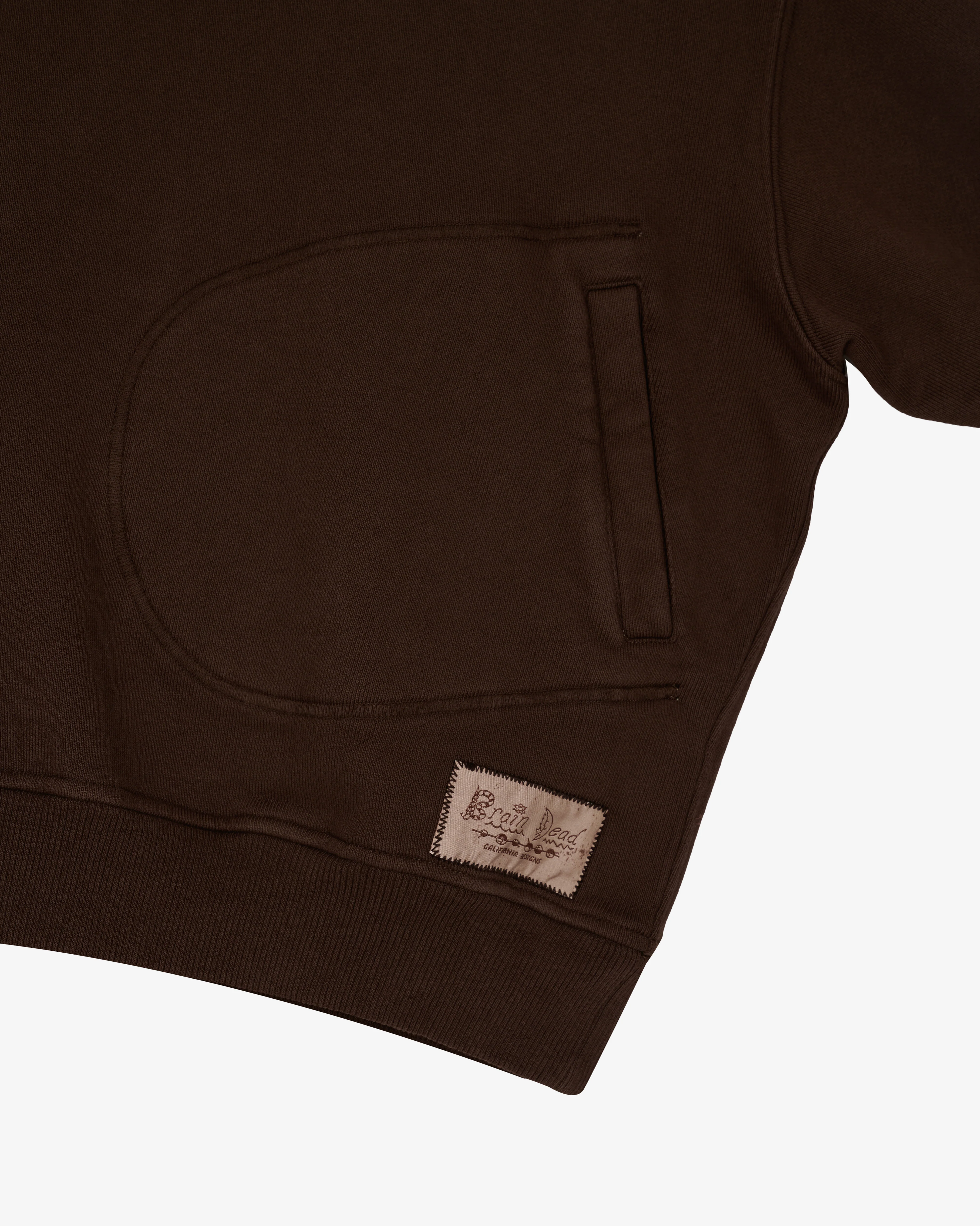 Brain Dead - Men's Half Zip Collared Sweatshirt - (Brown)