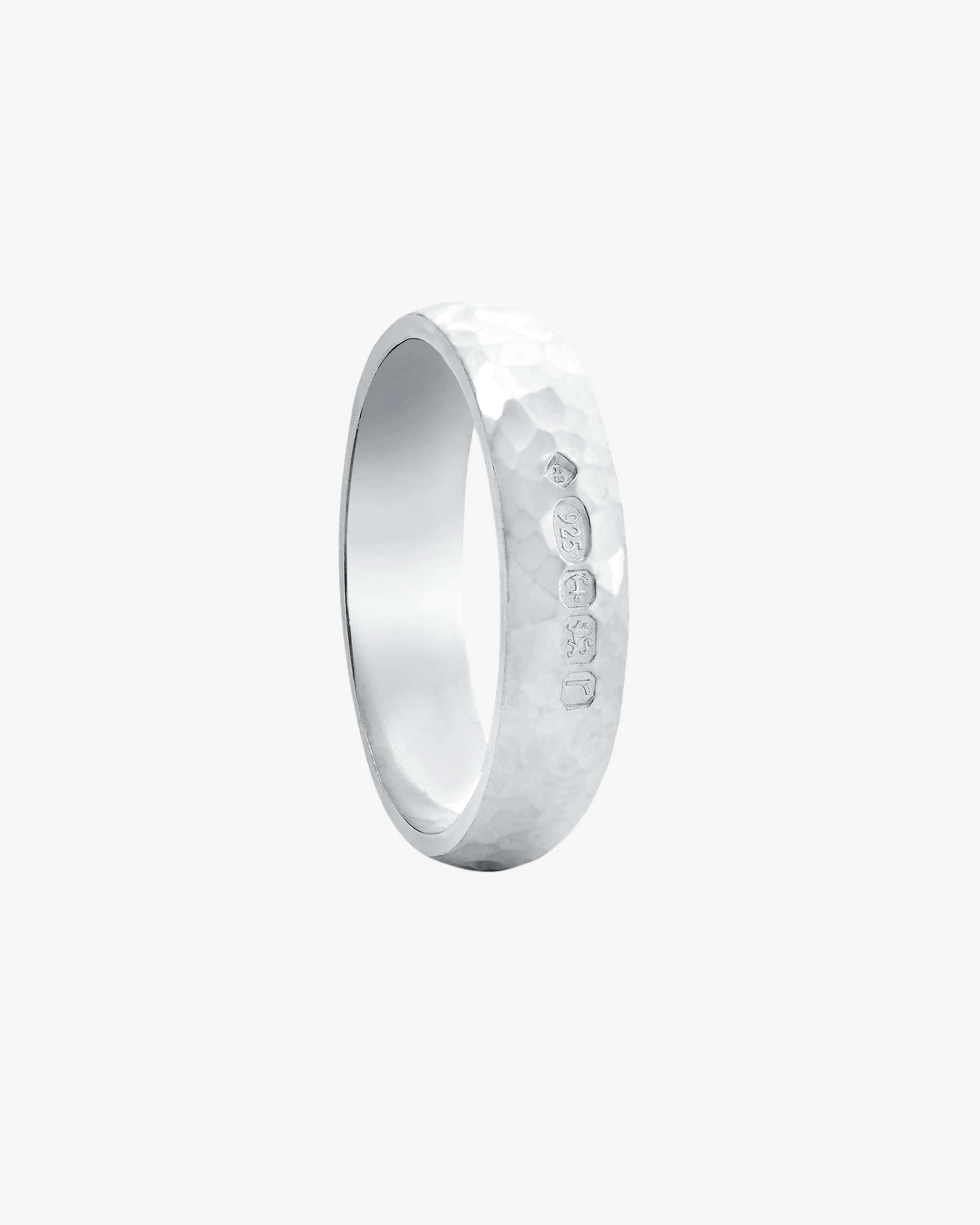 Bunney - Men's Hammered Band - (Silver)