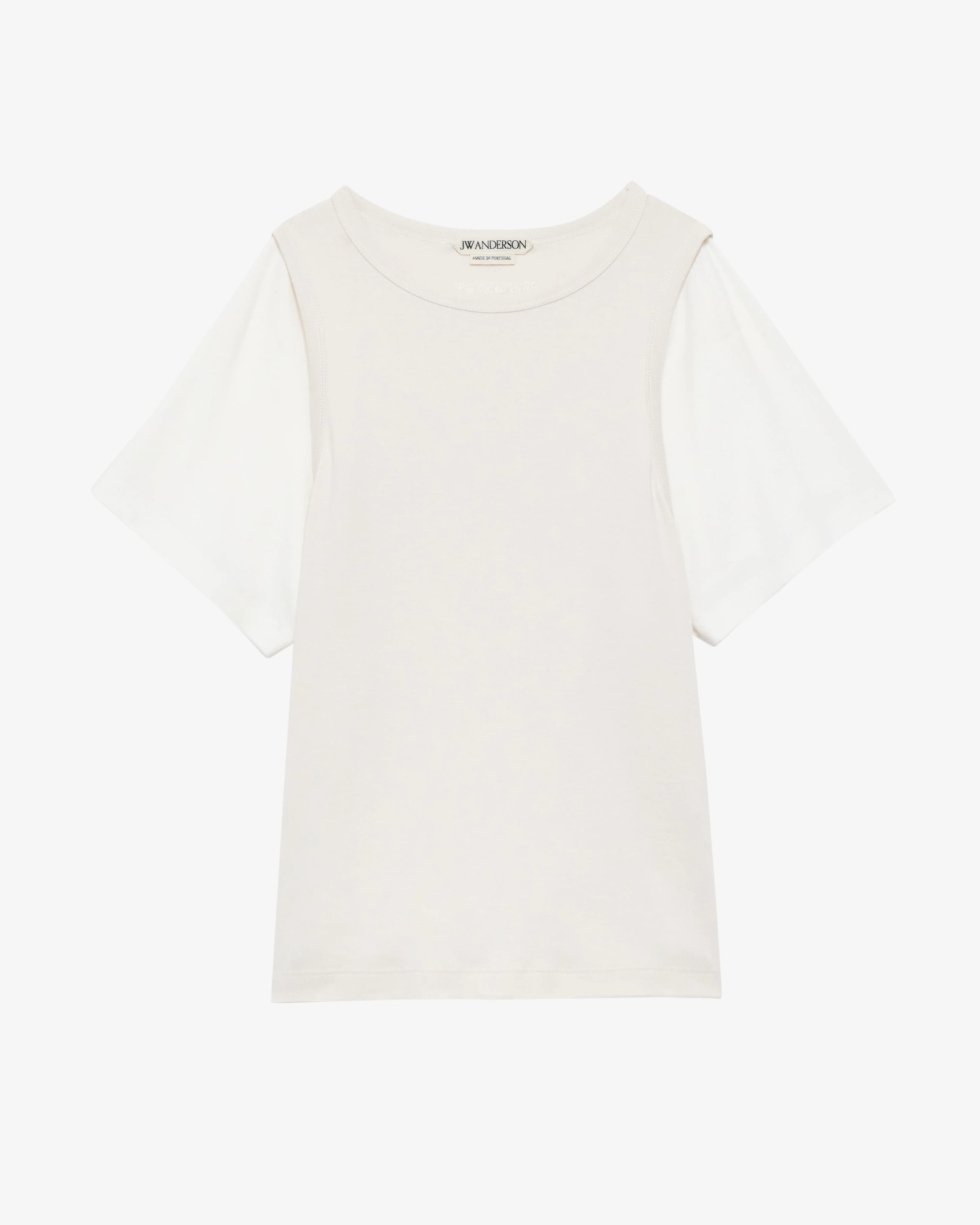 JW Anderson - Women's Double-Layered T-Shirt - (Lime Stone)