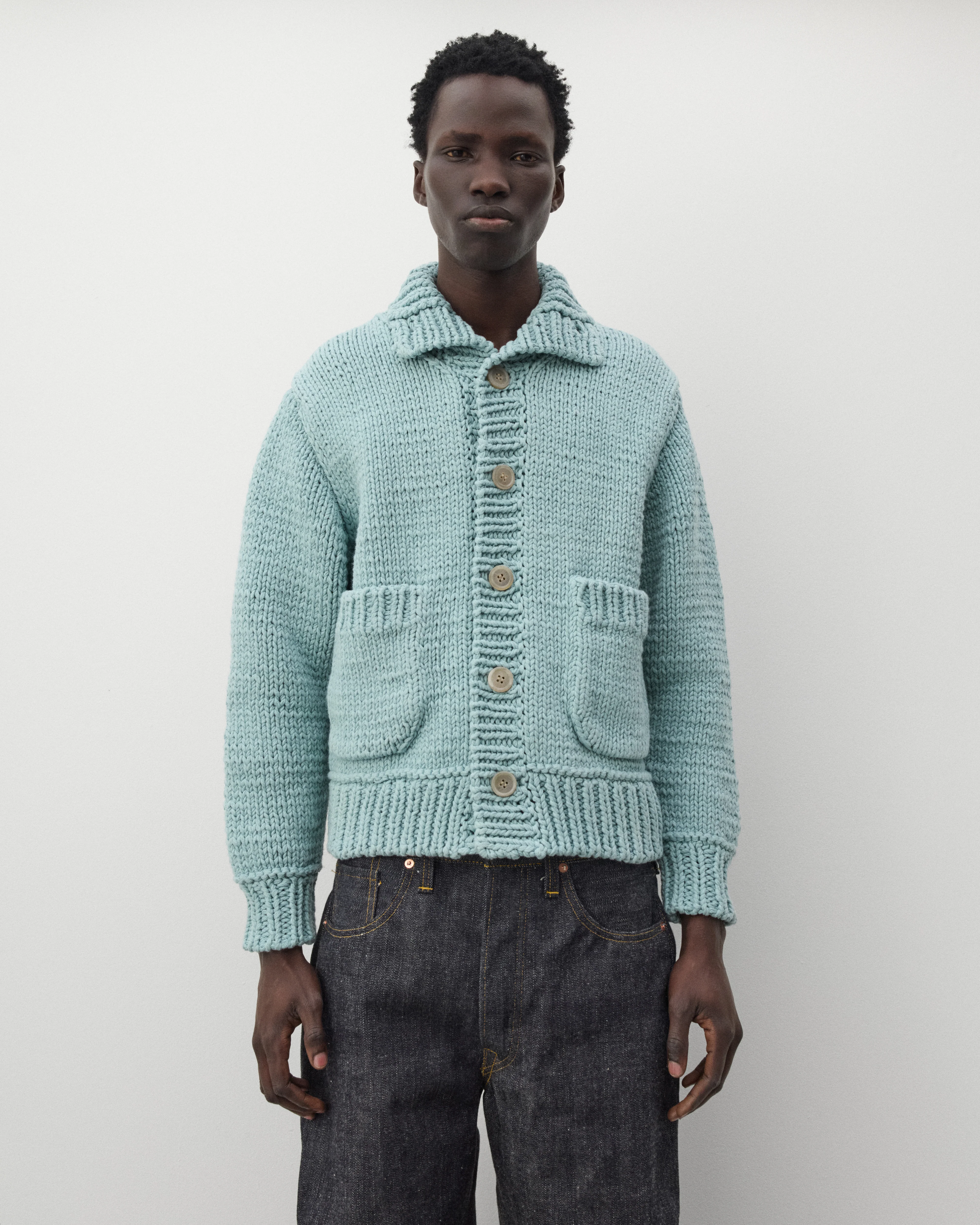Junya Watanabe Man - Men's Dog Cardigan - (Sax Blue)