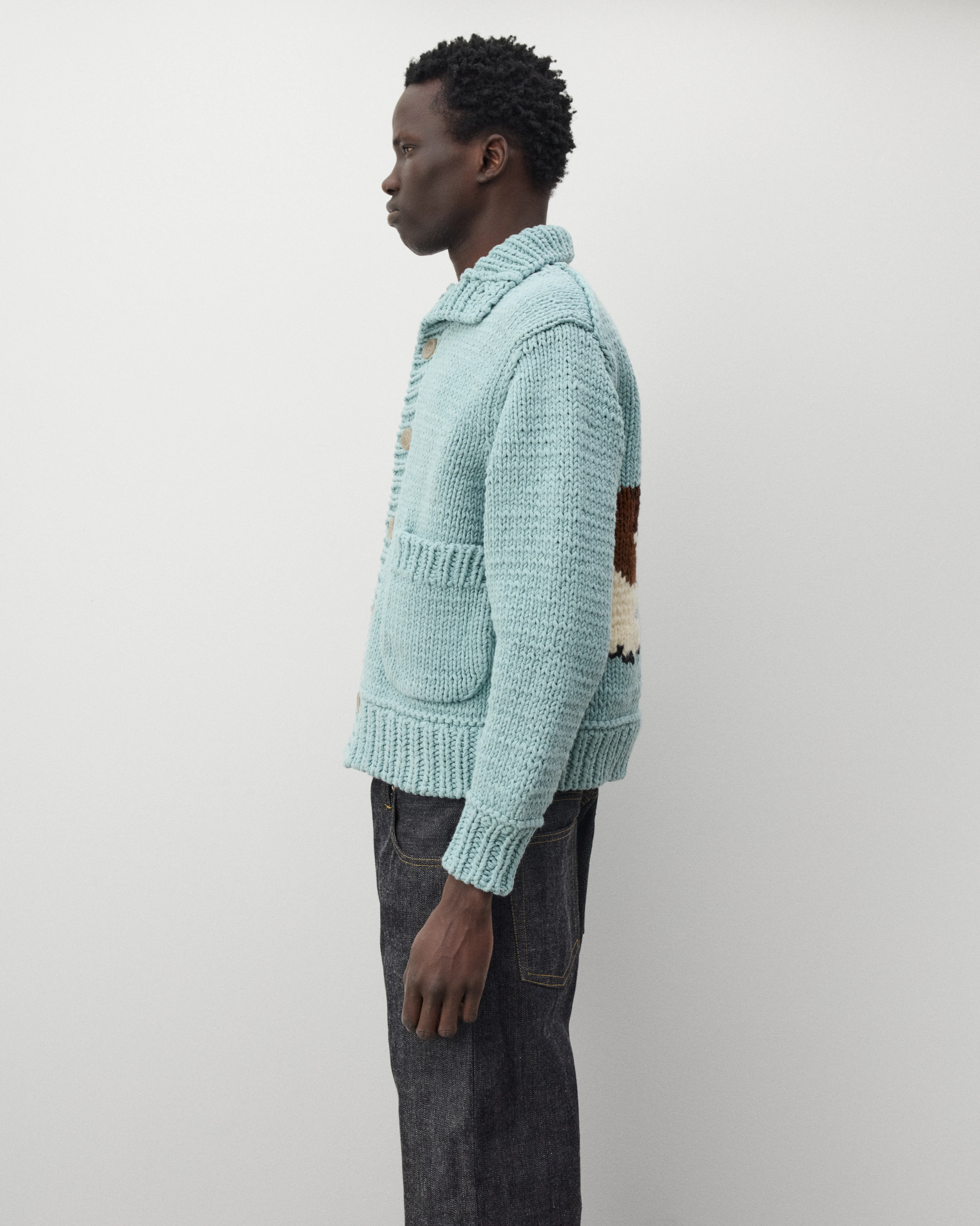 Junya Watanabe Man - Men's Dog Cardigan - (Sax Blue)