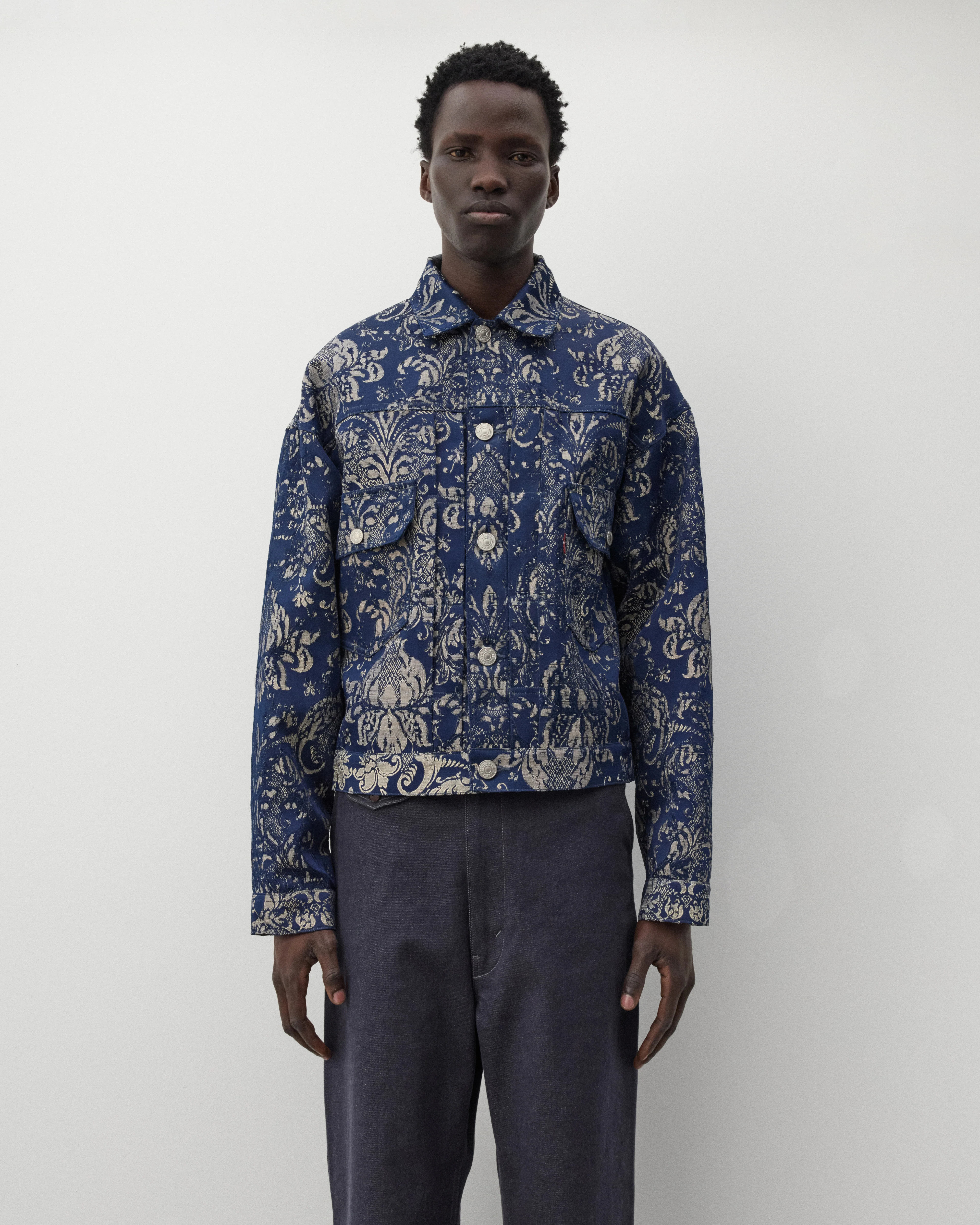 Junya Watanabe Man - Men's Levi's Jacquard Jacket - (Navy/Beige)